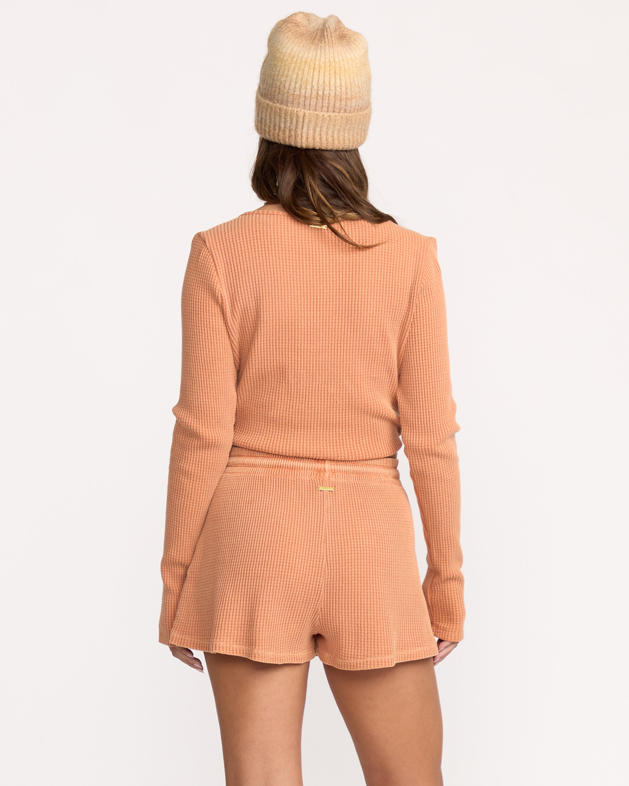 Debbie Vibes Knit Shorts - Sunburnt - Image 5