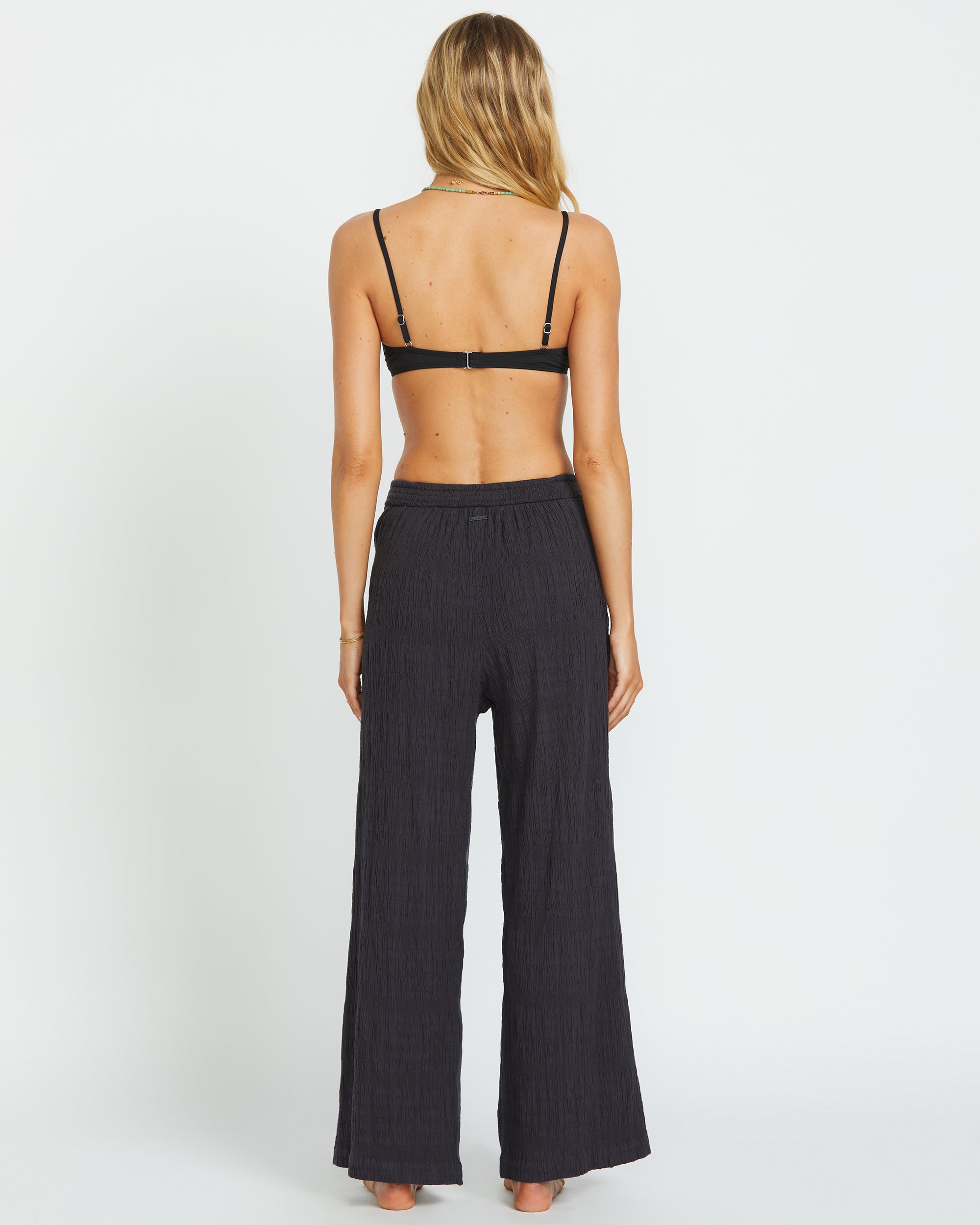 Sandy Shore Elastic Waist Pants - Black Sands - Image 4