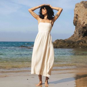 Off The Coast Dress - Whitecap