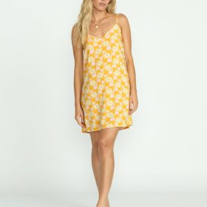 90's Babe Mini Dress - Golden Peach