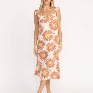 Shine On Midi Dress - Whitecap