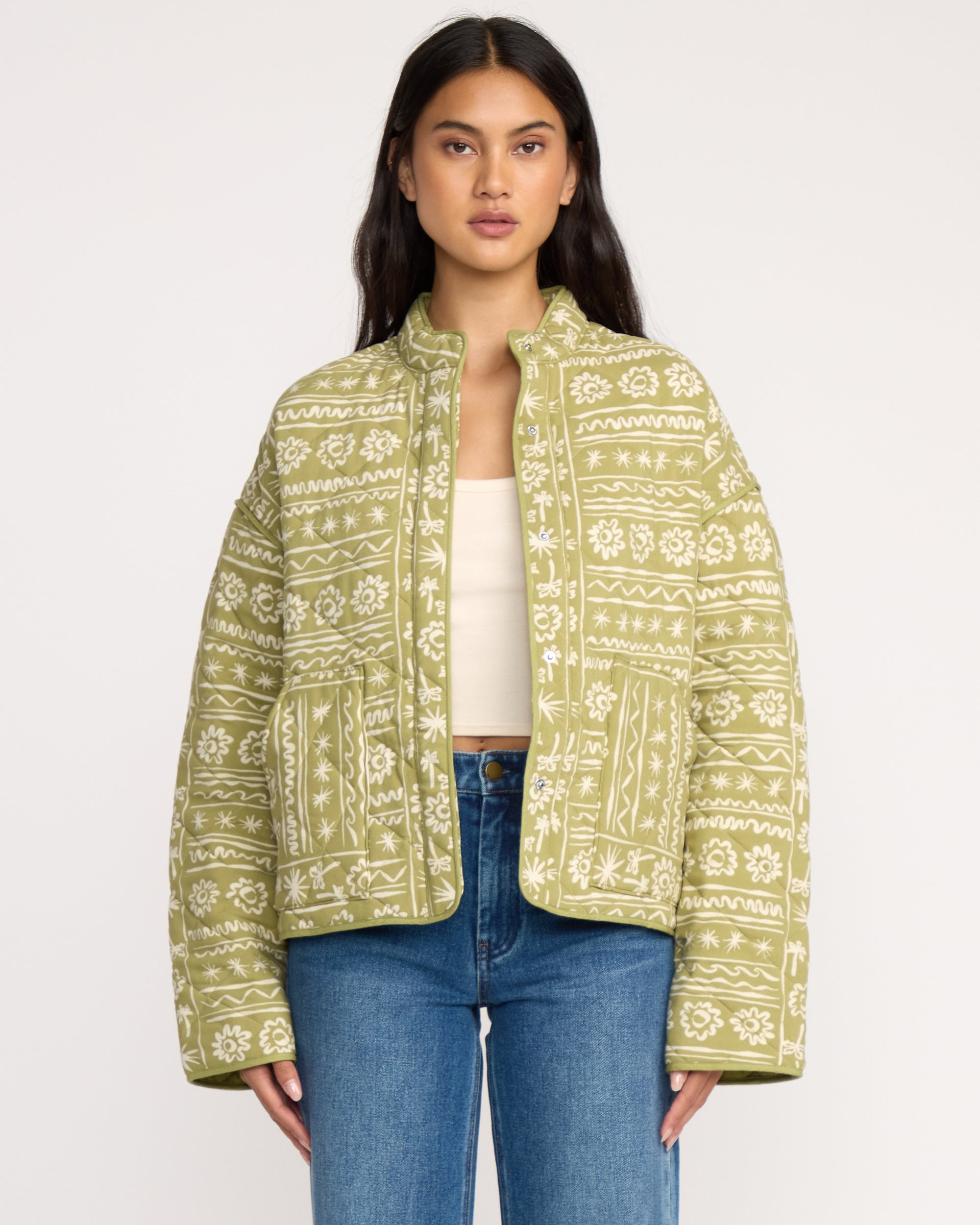 Folk Story Jacket - Green Tea - Image 2