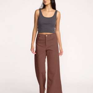 Free Fall High-Waist Cord Pants - Espresso