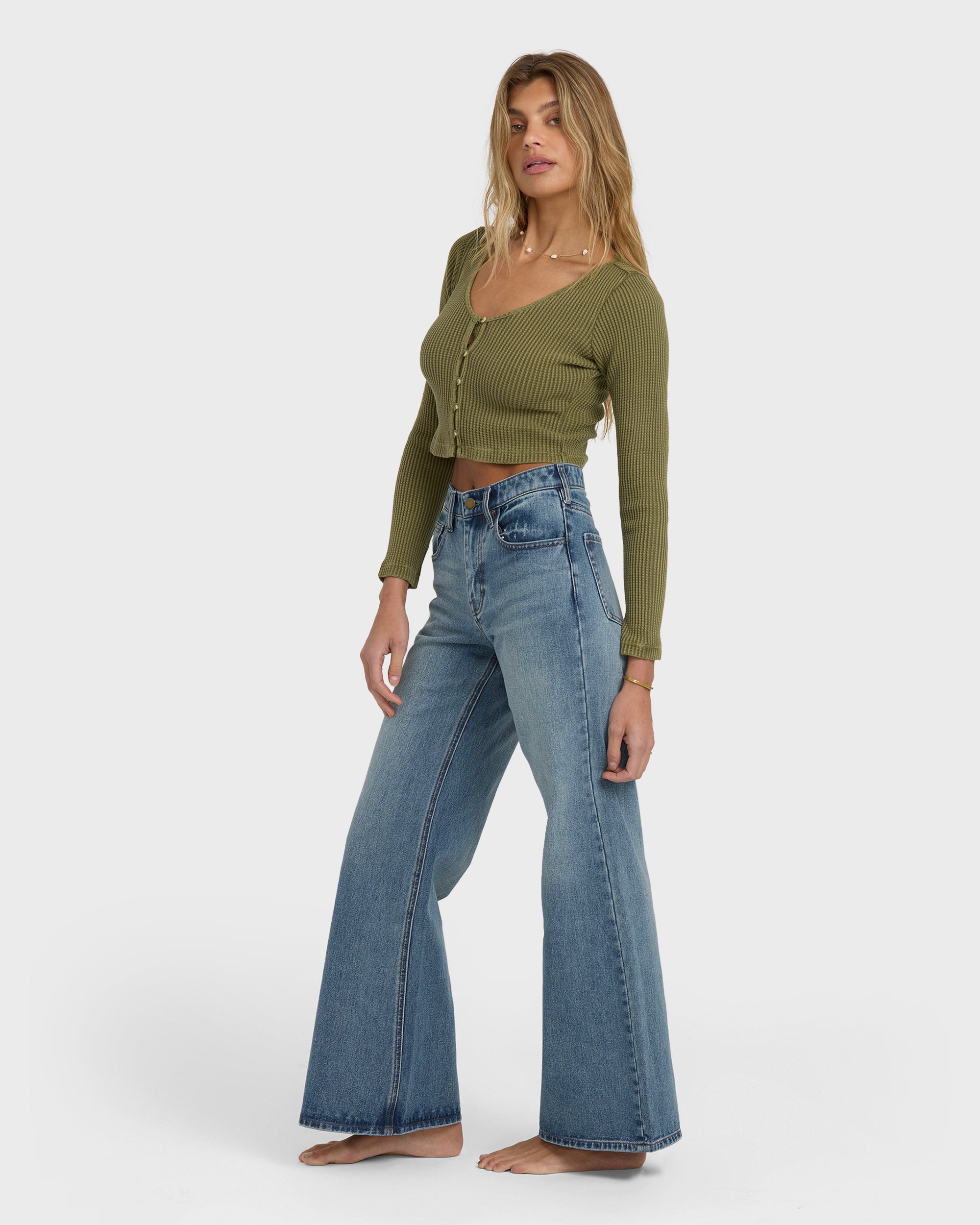 Free Fall High-Waist Denim Pants - Atlantic Deep - Image 5