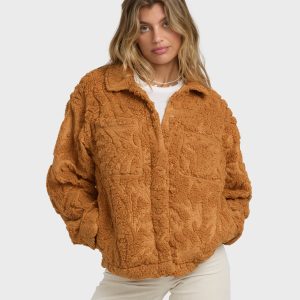 Sundown Sherpa Shacket - Camel