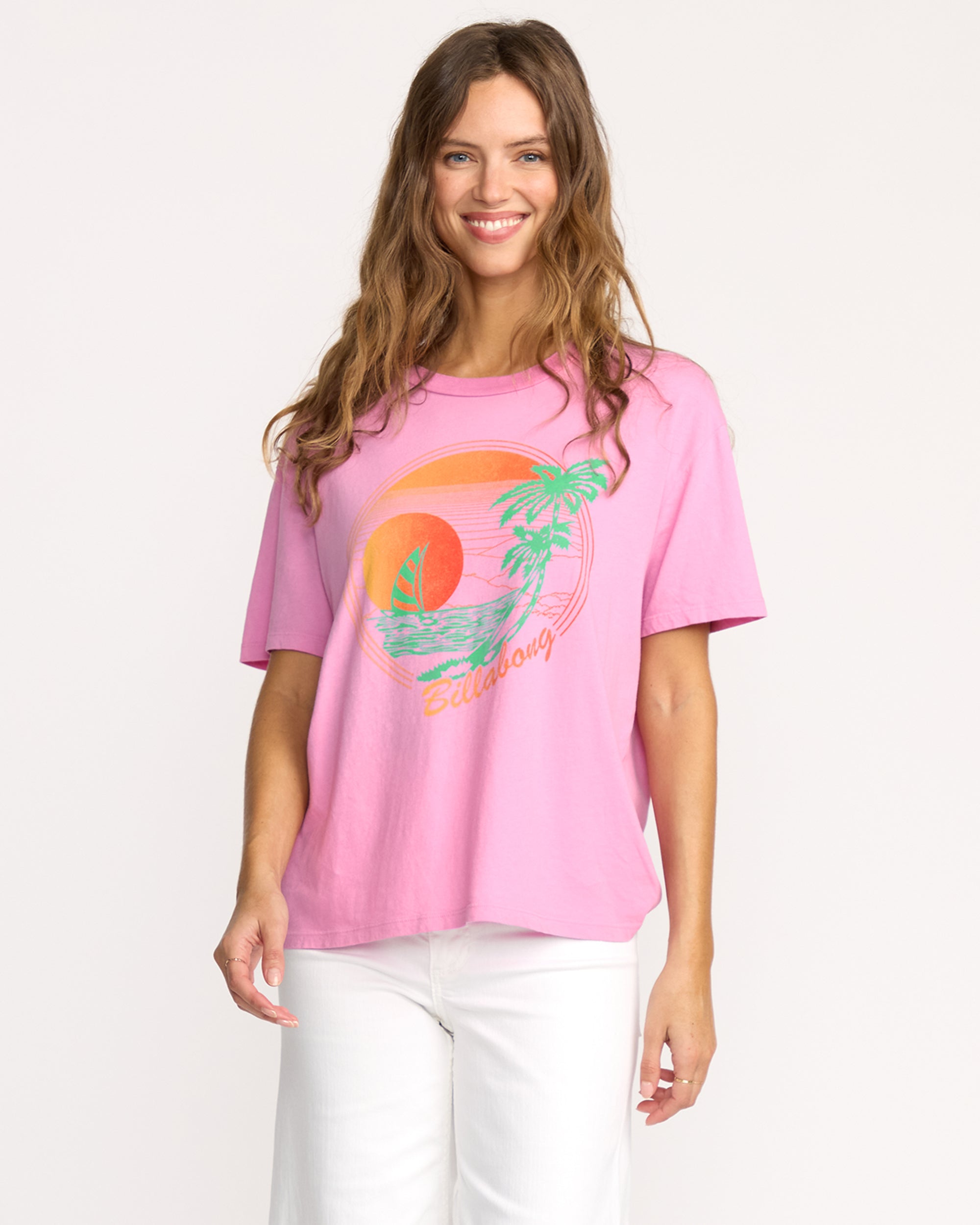 Bright New Day Tee - Bright Rose