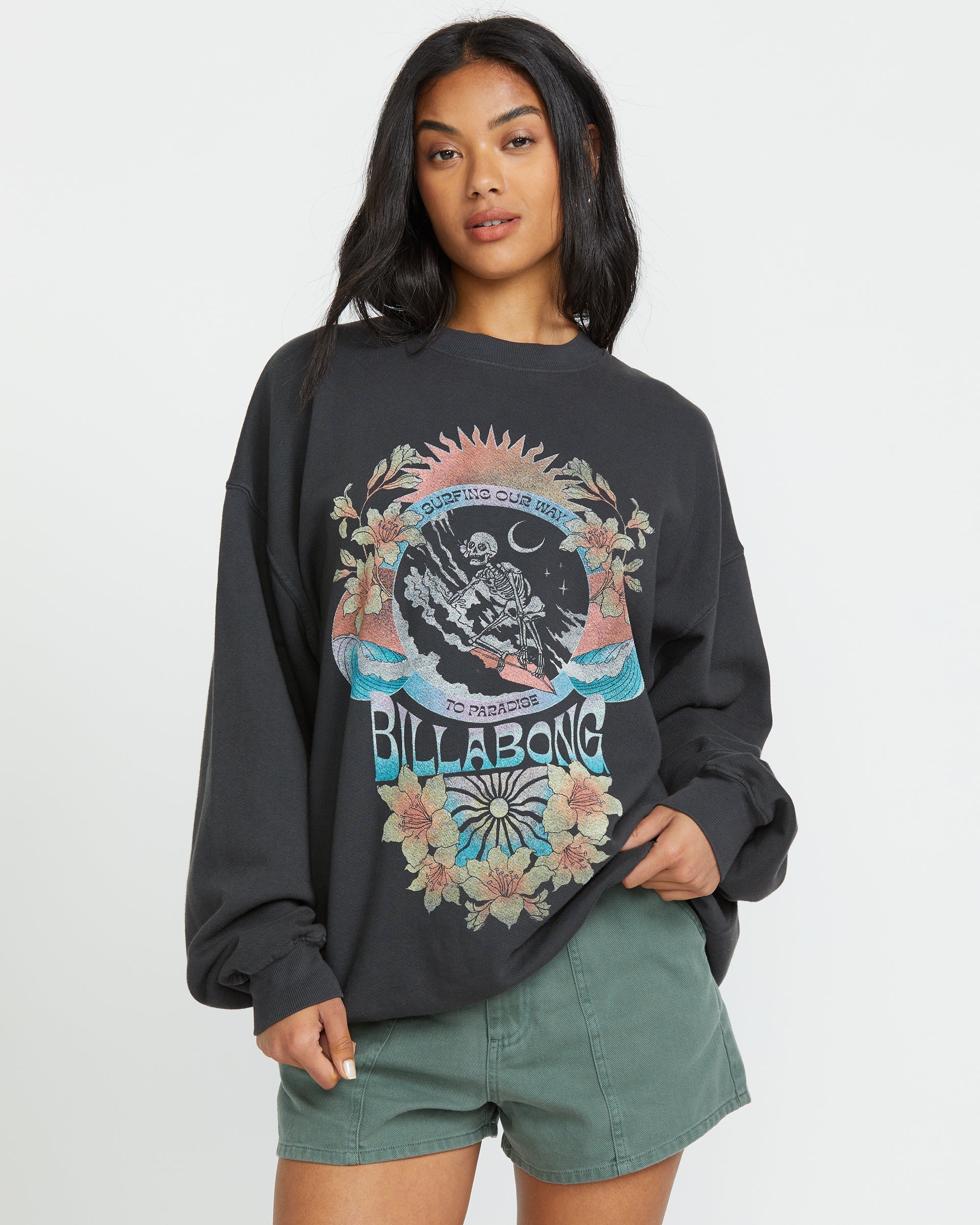 Ride In Crew Sweatshirt - Black Sands