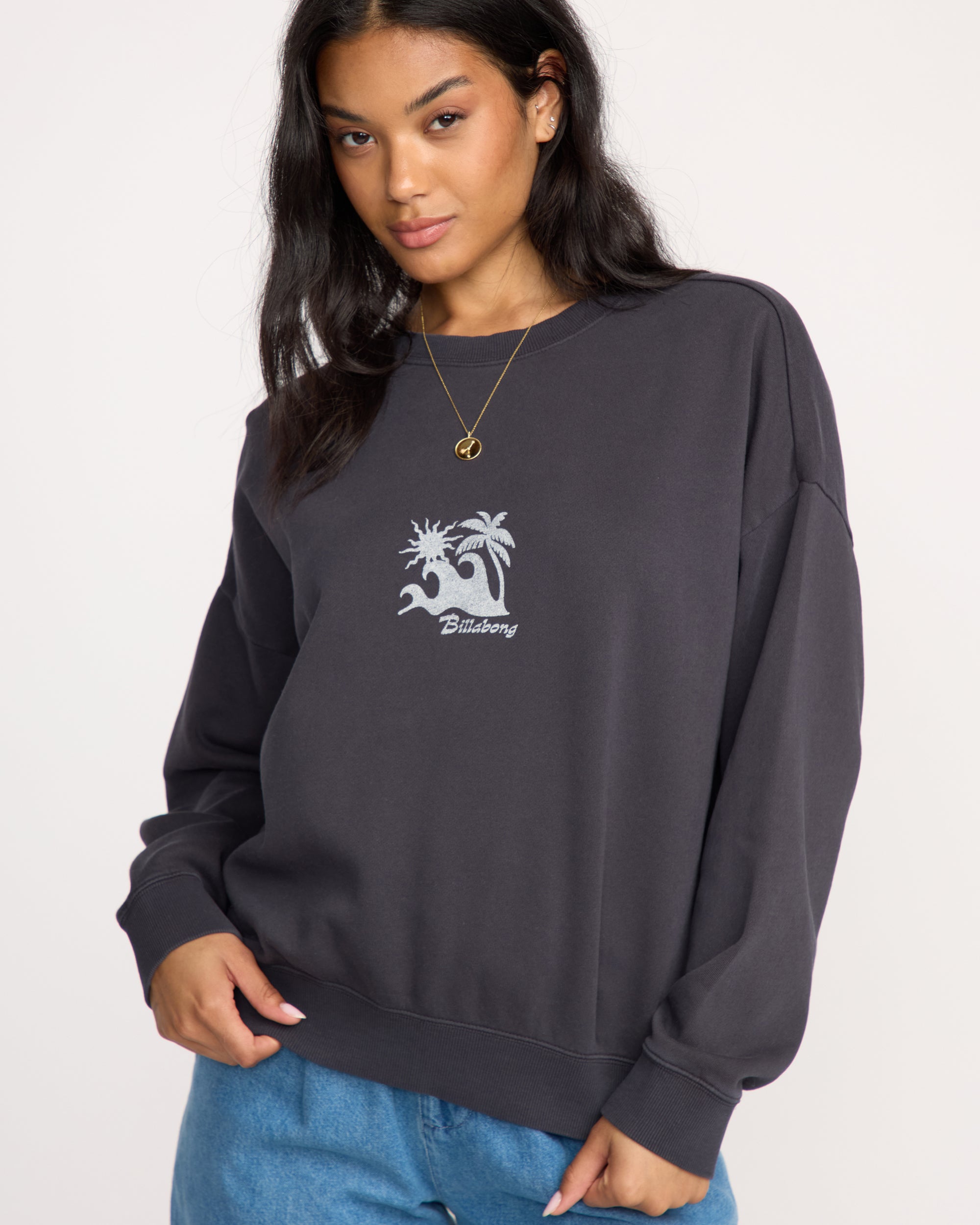 Echo Crewneck Sweatshirt - Black Sands - Image 2