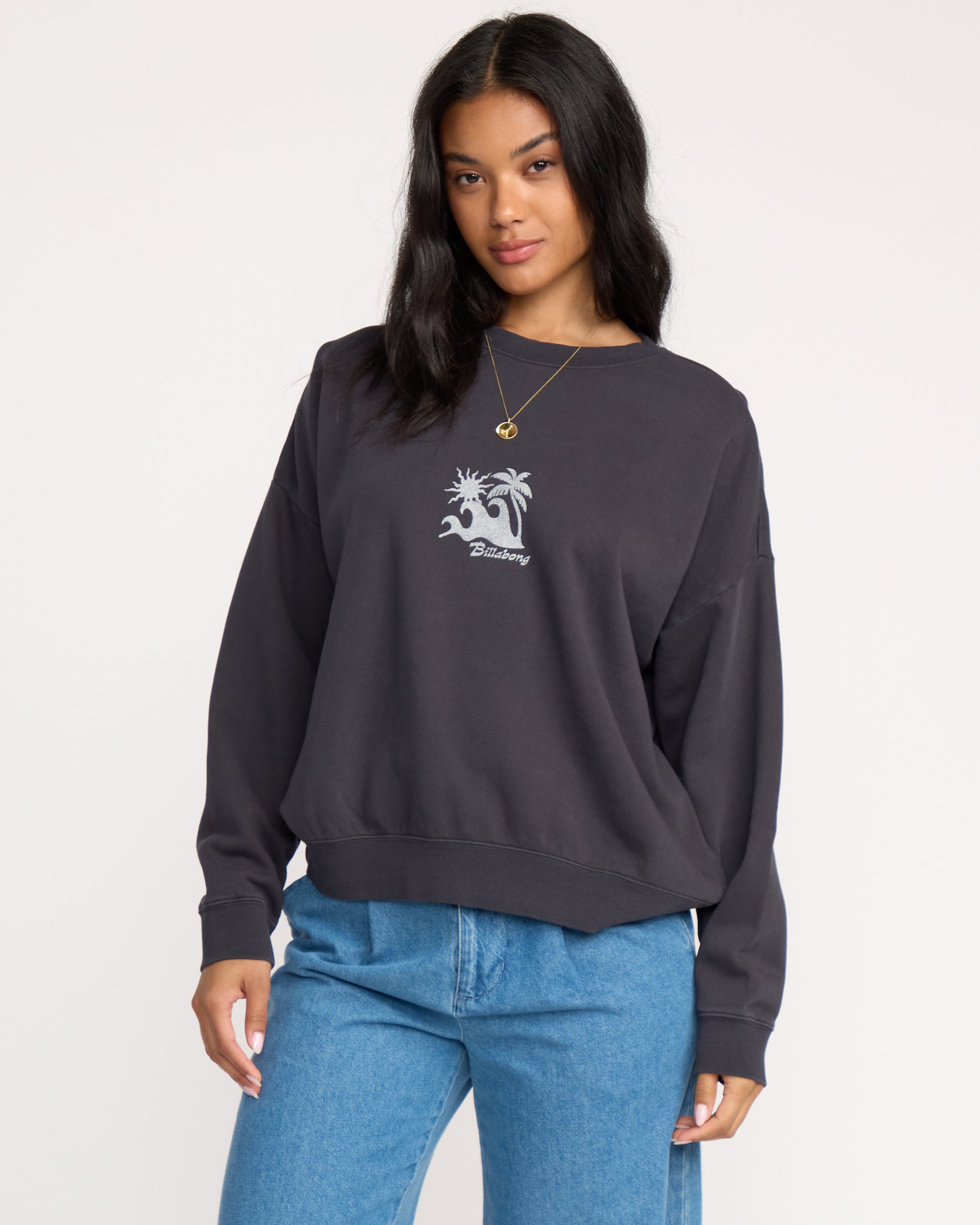 Echo Crewneck Sweatshirt - Black Sands
