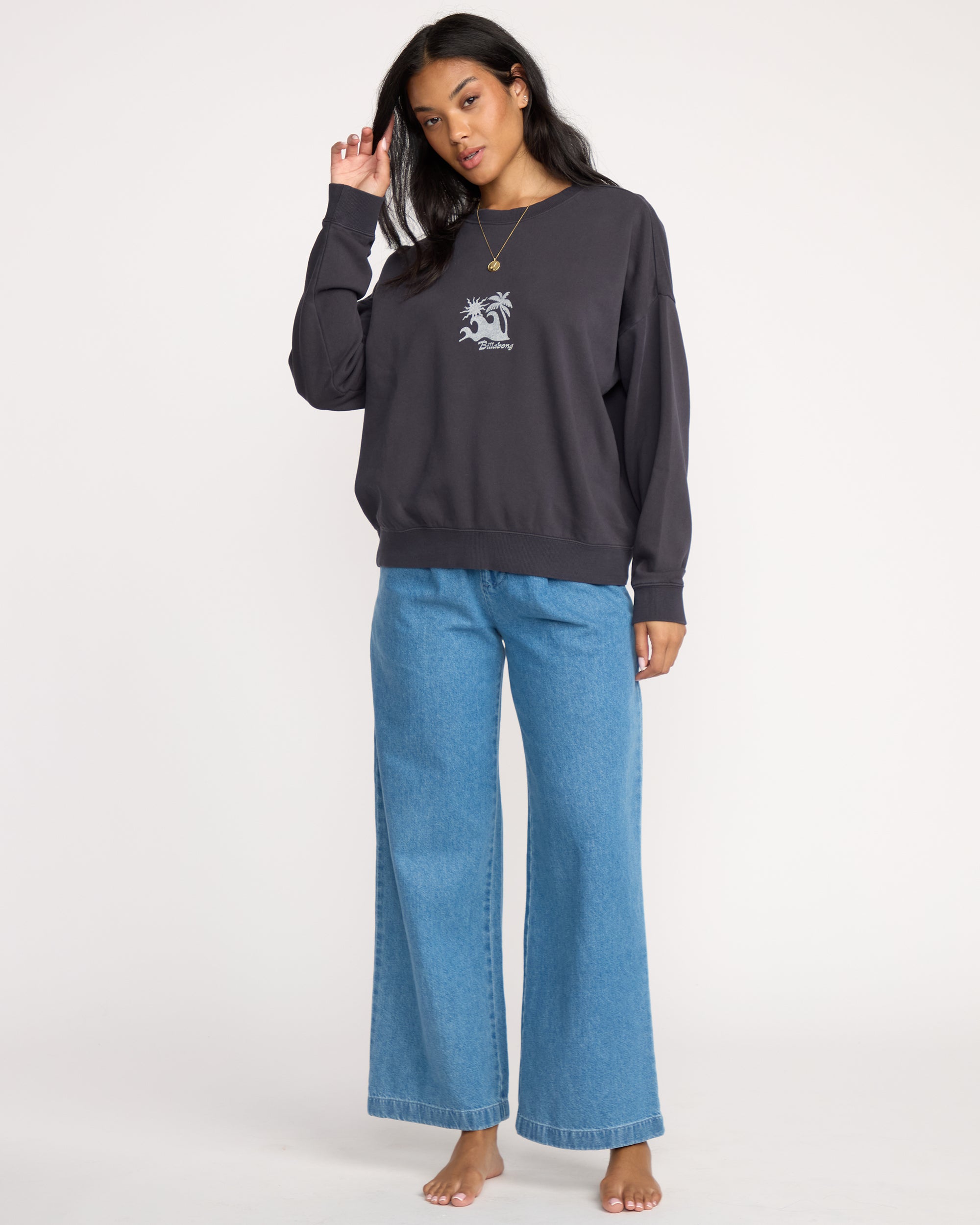 Echo Crewneck Sweatshirt - Black Sands - Image 3