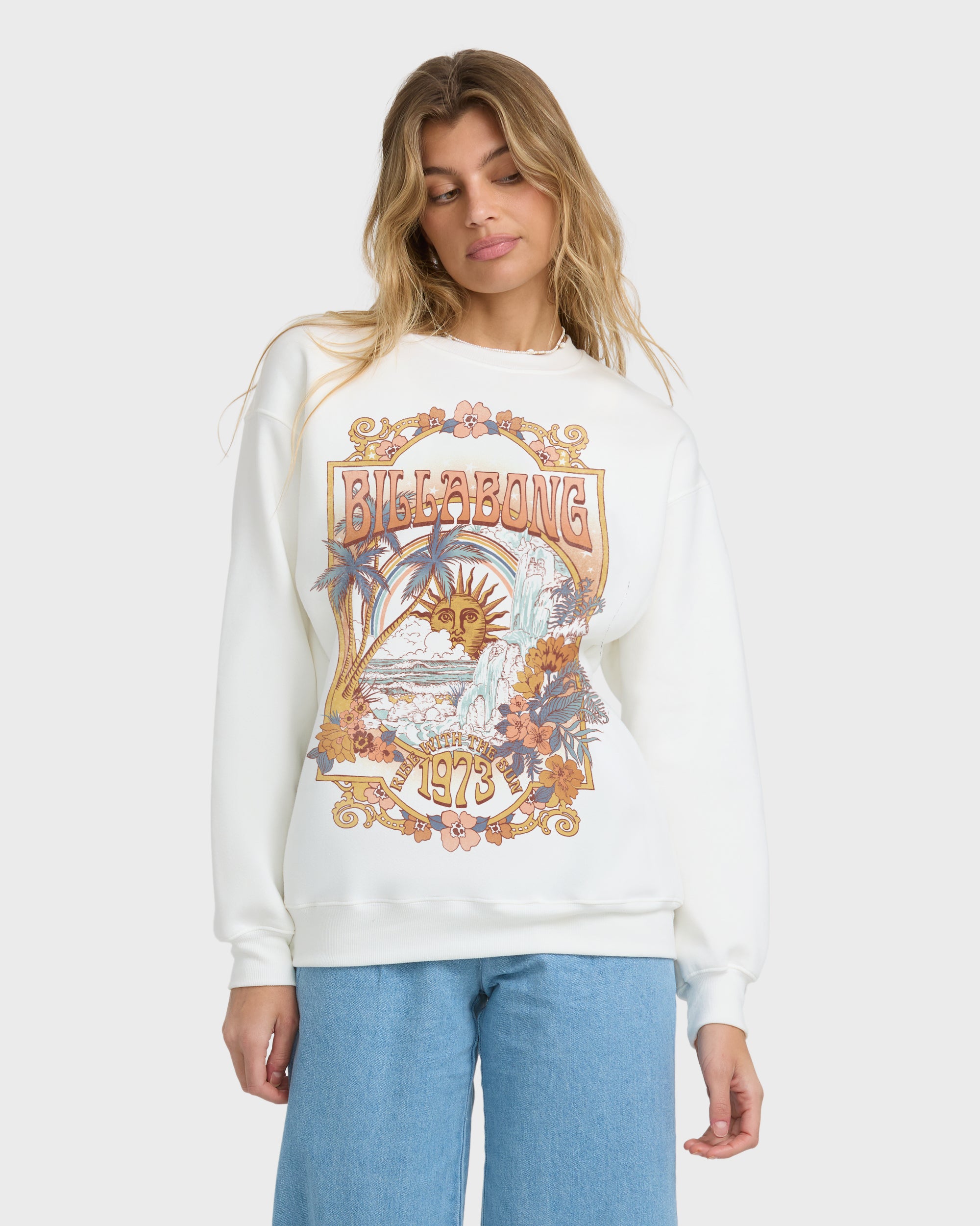 Seaside Dreams Crewneck Sweatshirt - Salt Crystal