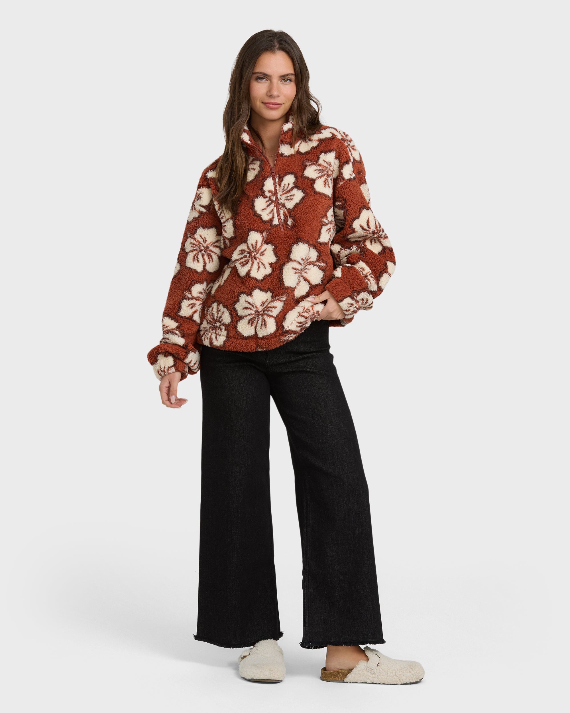 All The Time Sherpa Half Zip Sweatshirt - Sedona - Image 3