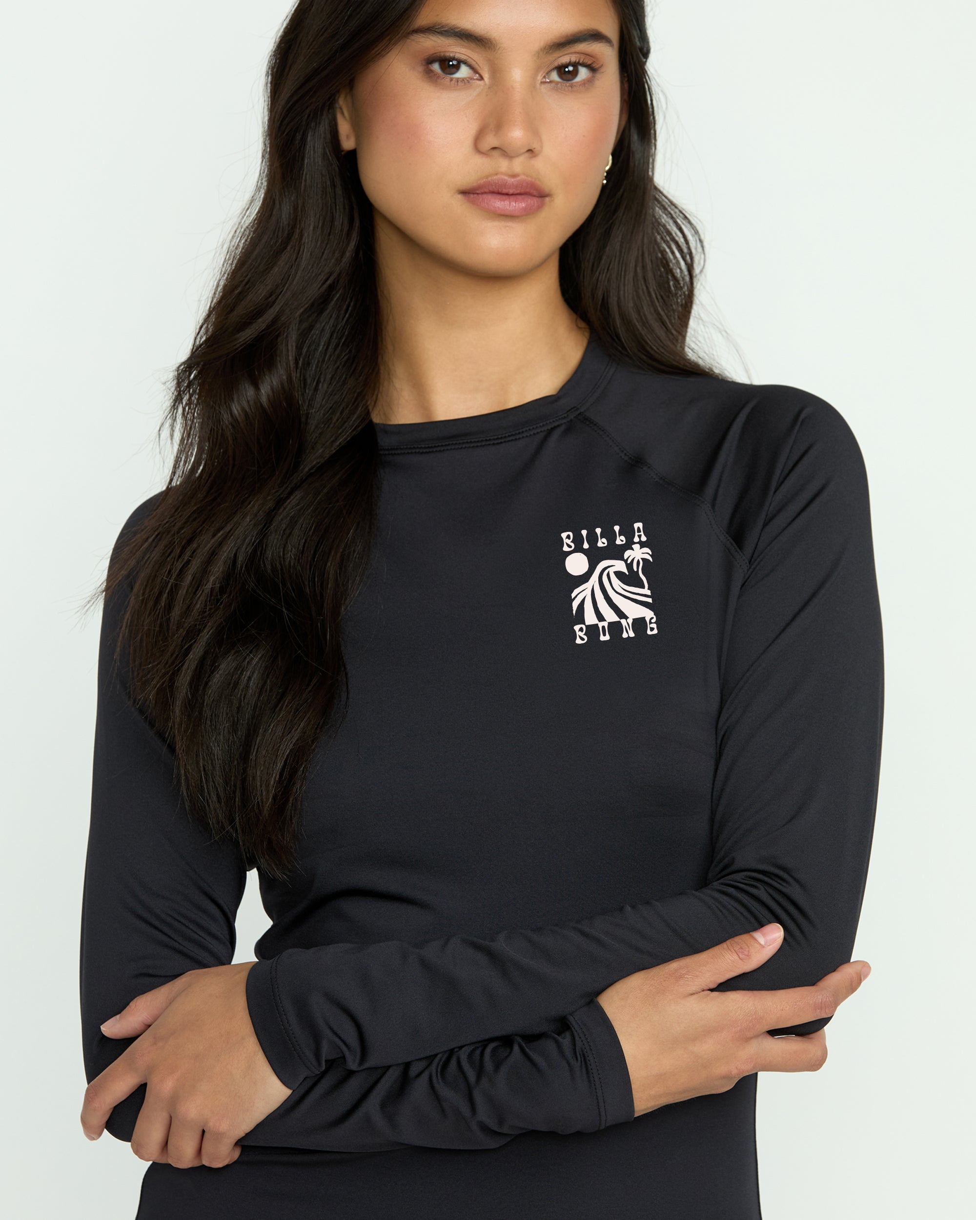 Sol Searcher Long Sleeve Rashguard - Black Pebble - Image 4