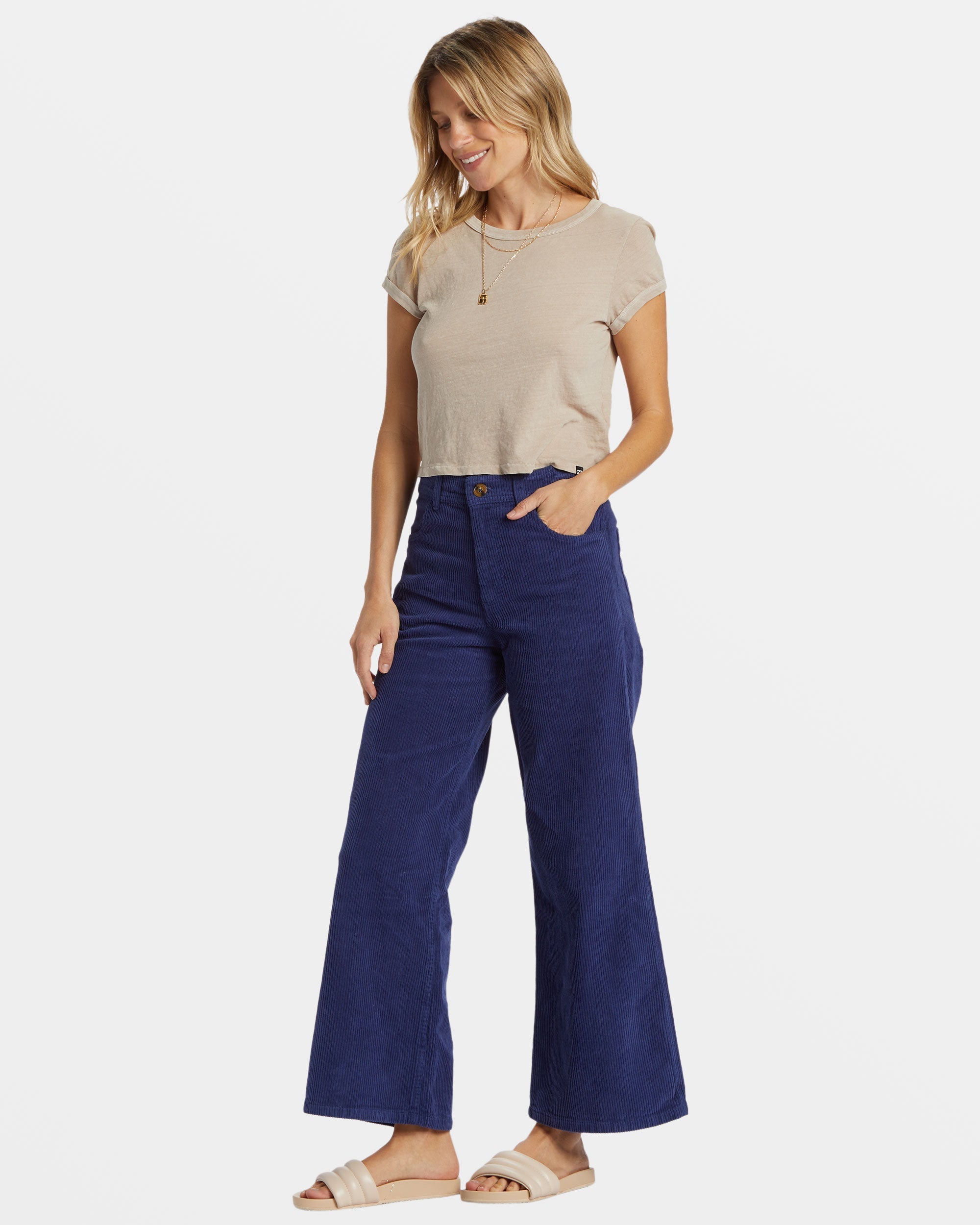 Be Free Corduroy Pants - I Sea Indigo - Image 4