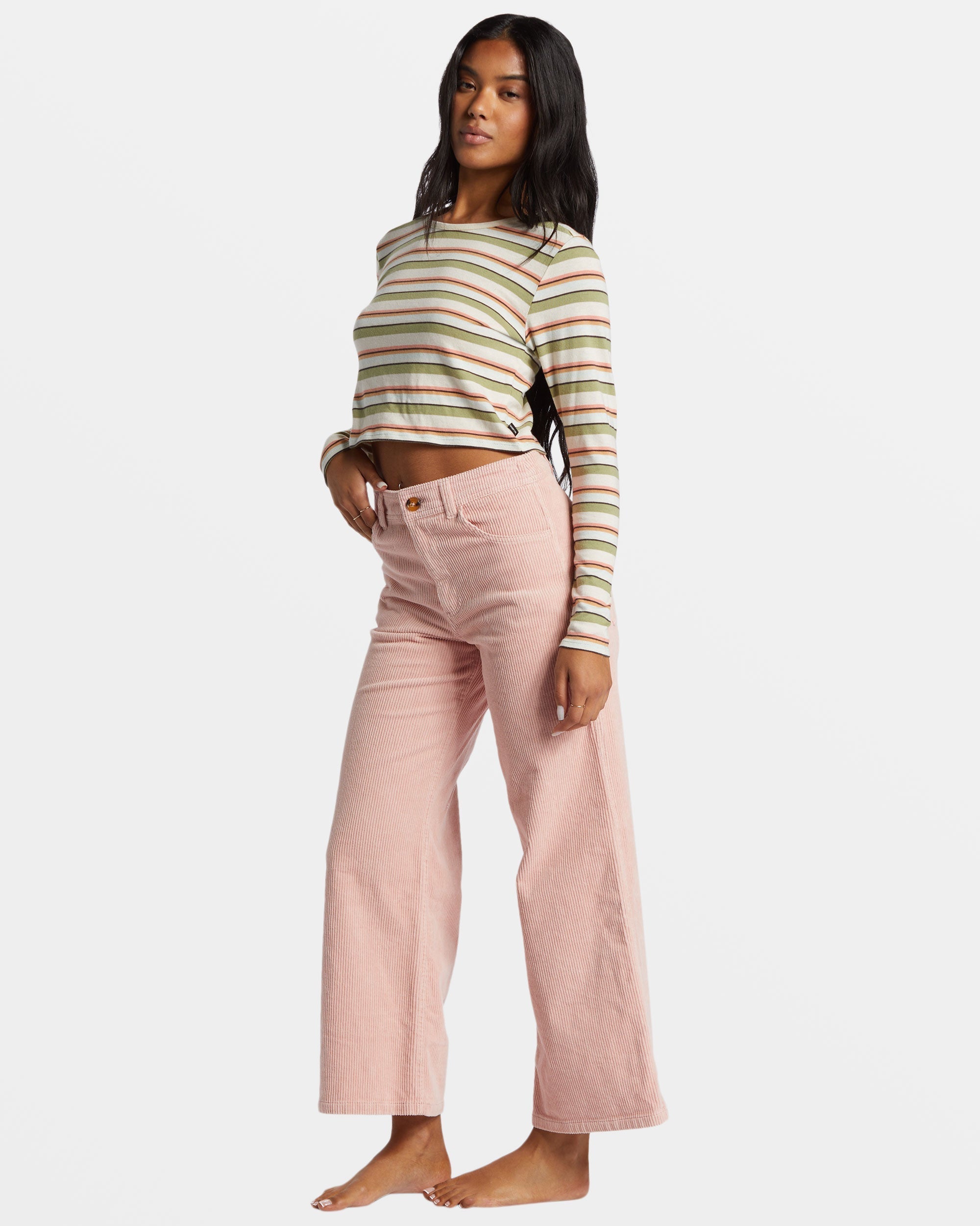 Be Free Corduroy Pants - Dusty Peach - Image 4
