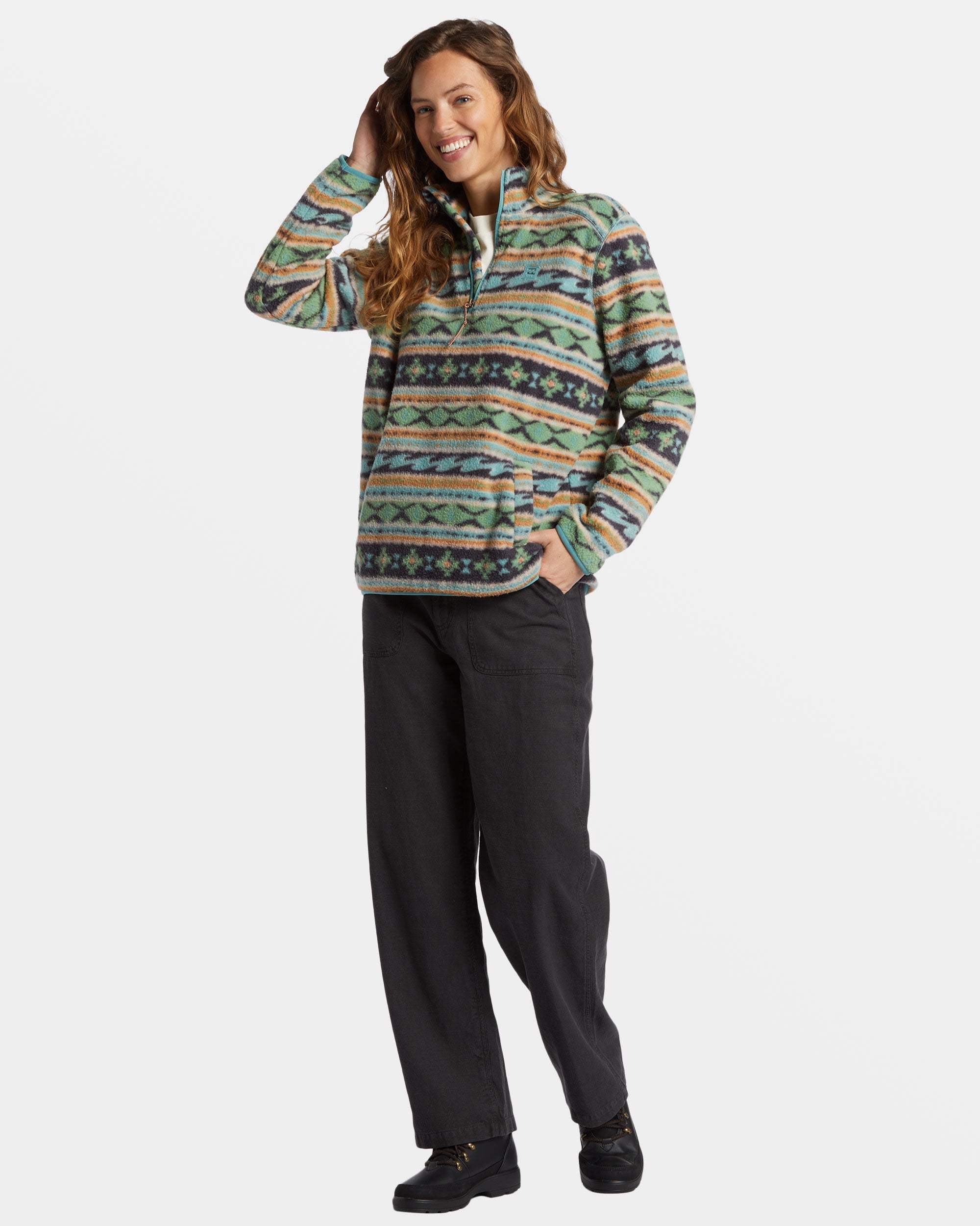 A/Div Boundary Mock 3 Half-Zip Pullover Sweatshirt - Salty Sage - Image 4