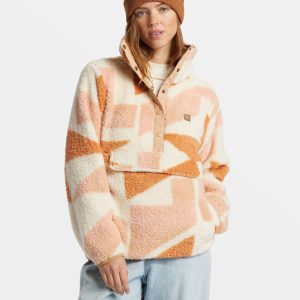 Switchback Mock Neck Fleece - White Cap