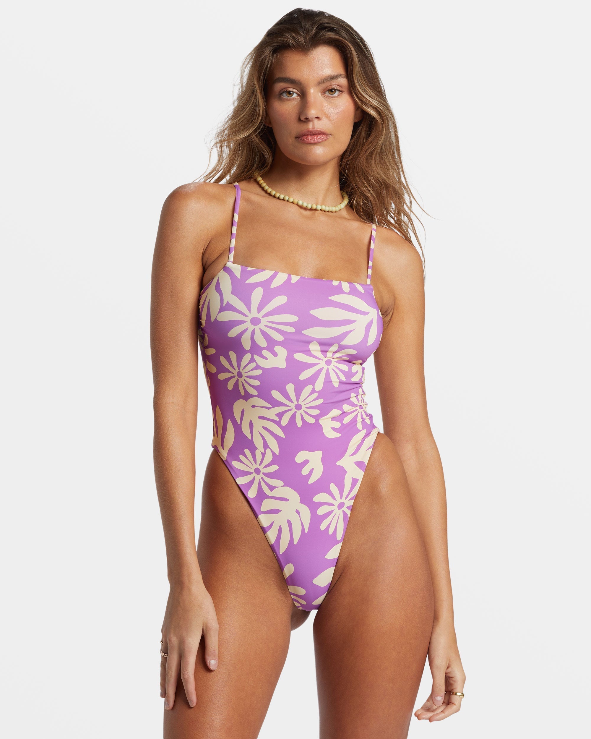 Deep Sea Daisy One Piece Swimsuit - Bright Orchid