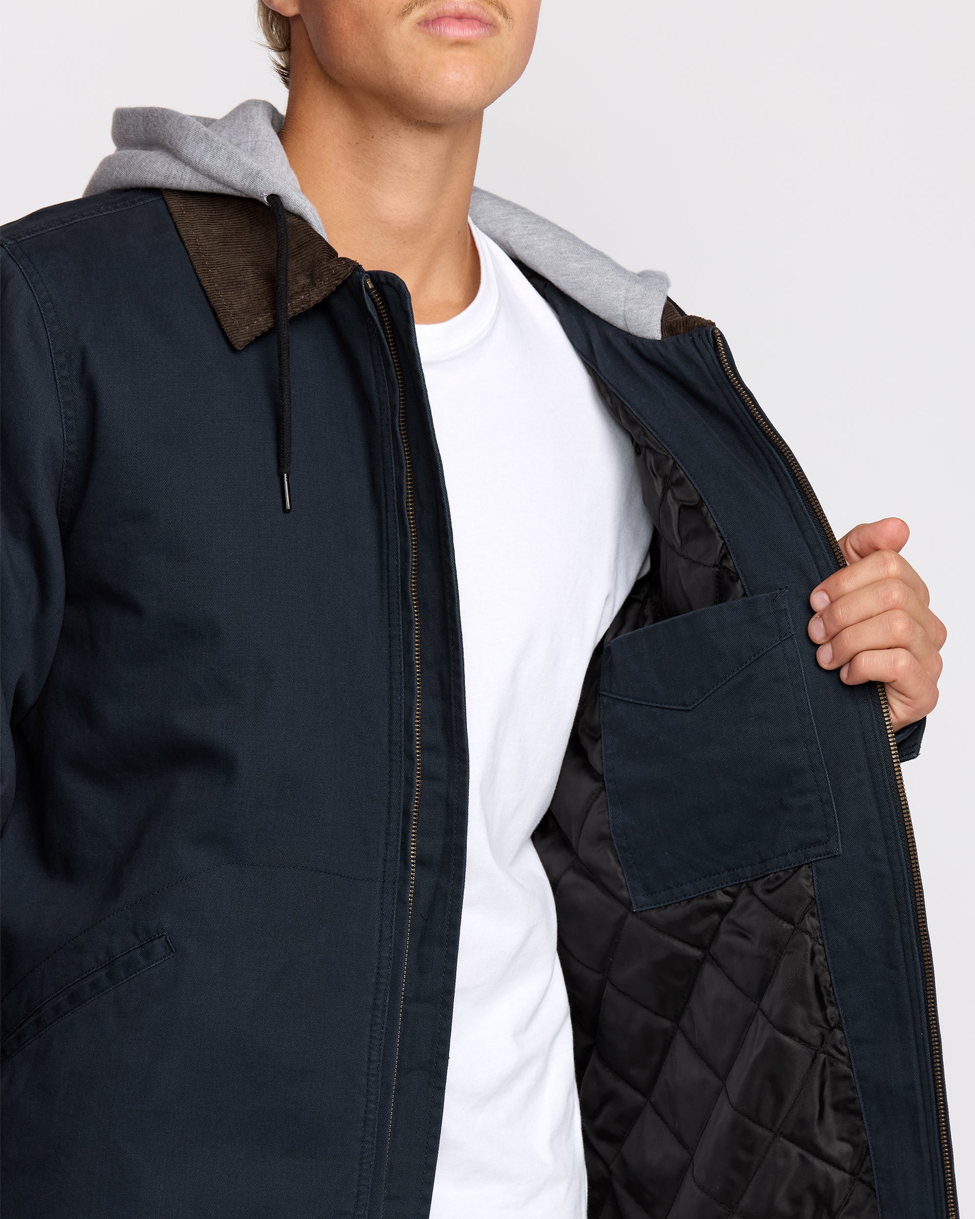 Barlow Hooded Jacket - Navy - Image 5
