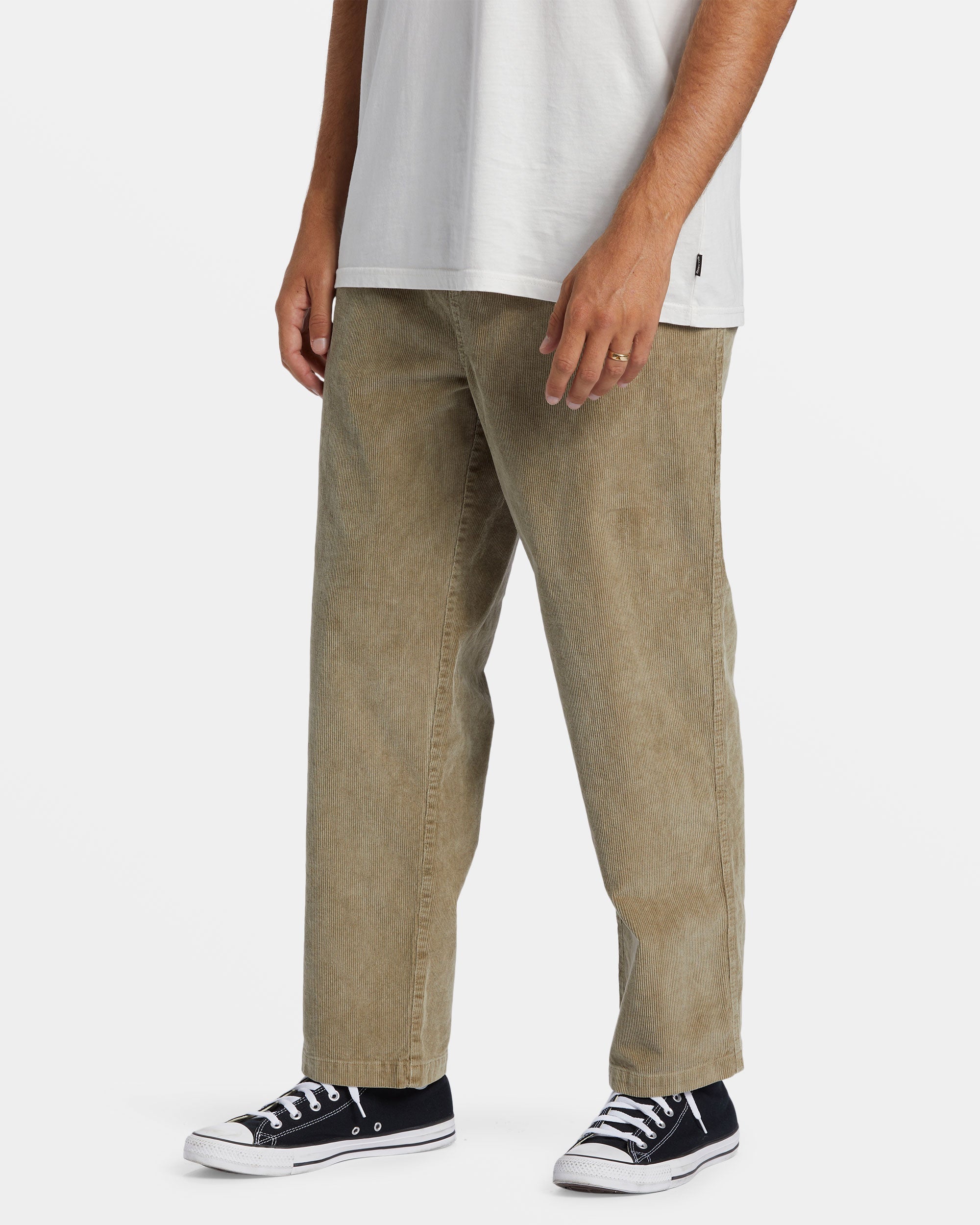 Larry Elastic Waist Corduroy Pants - Dune - Image 3