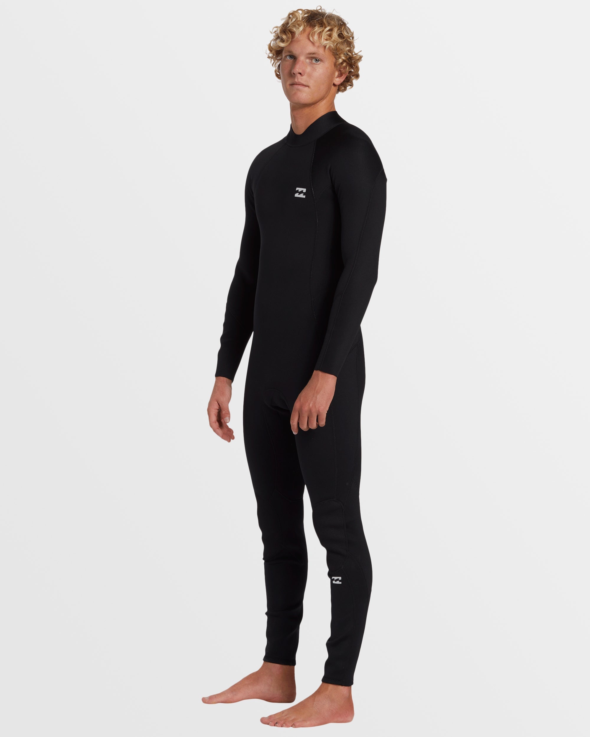3/2mm Foil GBS Back Zip Wetsuit - Black - Image 4