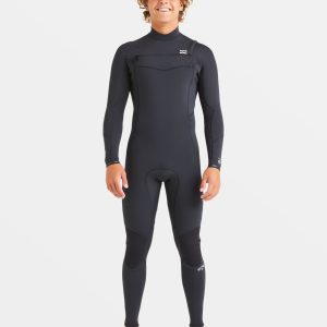 4/3mm Absolute Natural Upcycler GBS Chest Zip Wetsuit - Black