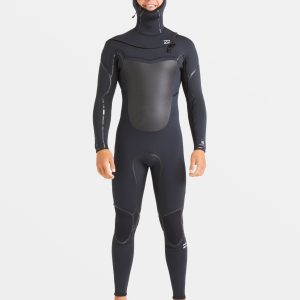 5/4mm Absolute Natural+ Upcycler Welded Chest Zip Hooded Wetsuit - Black