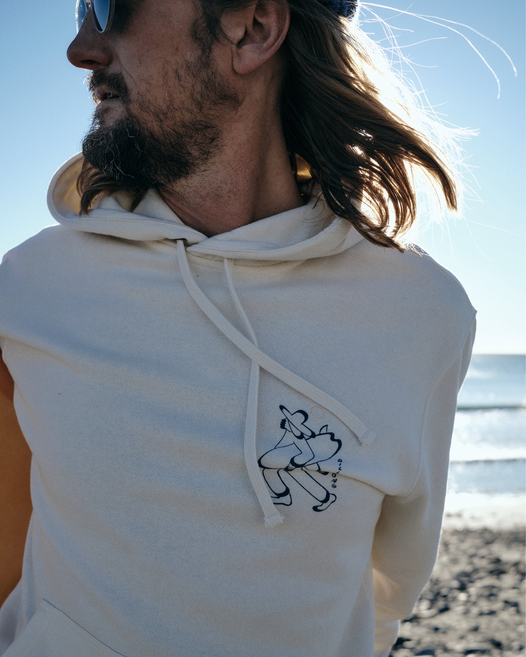 Up The Beach Pullover Sweatshirt - Off White - Image 3