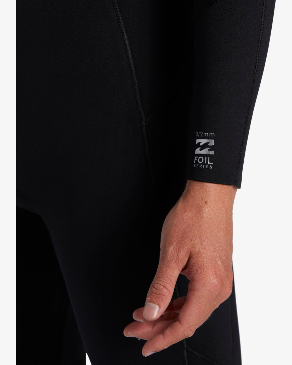 3/2mm Foil GBS Chest Zip Wetsuit - Black - Image 2