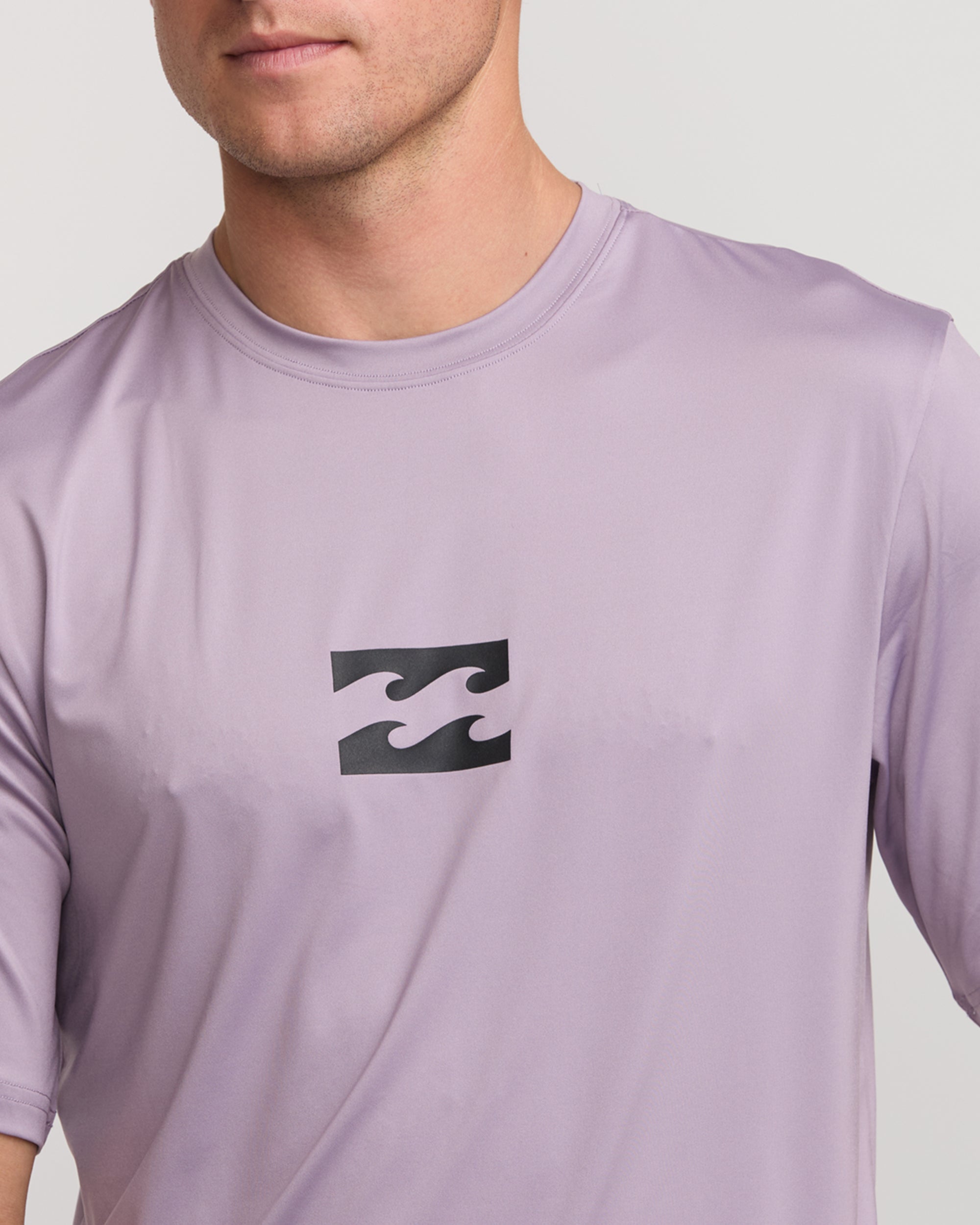 All Day Wave Short Sleeve Rashguard - Light Purple - Image 2