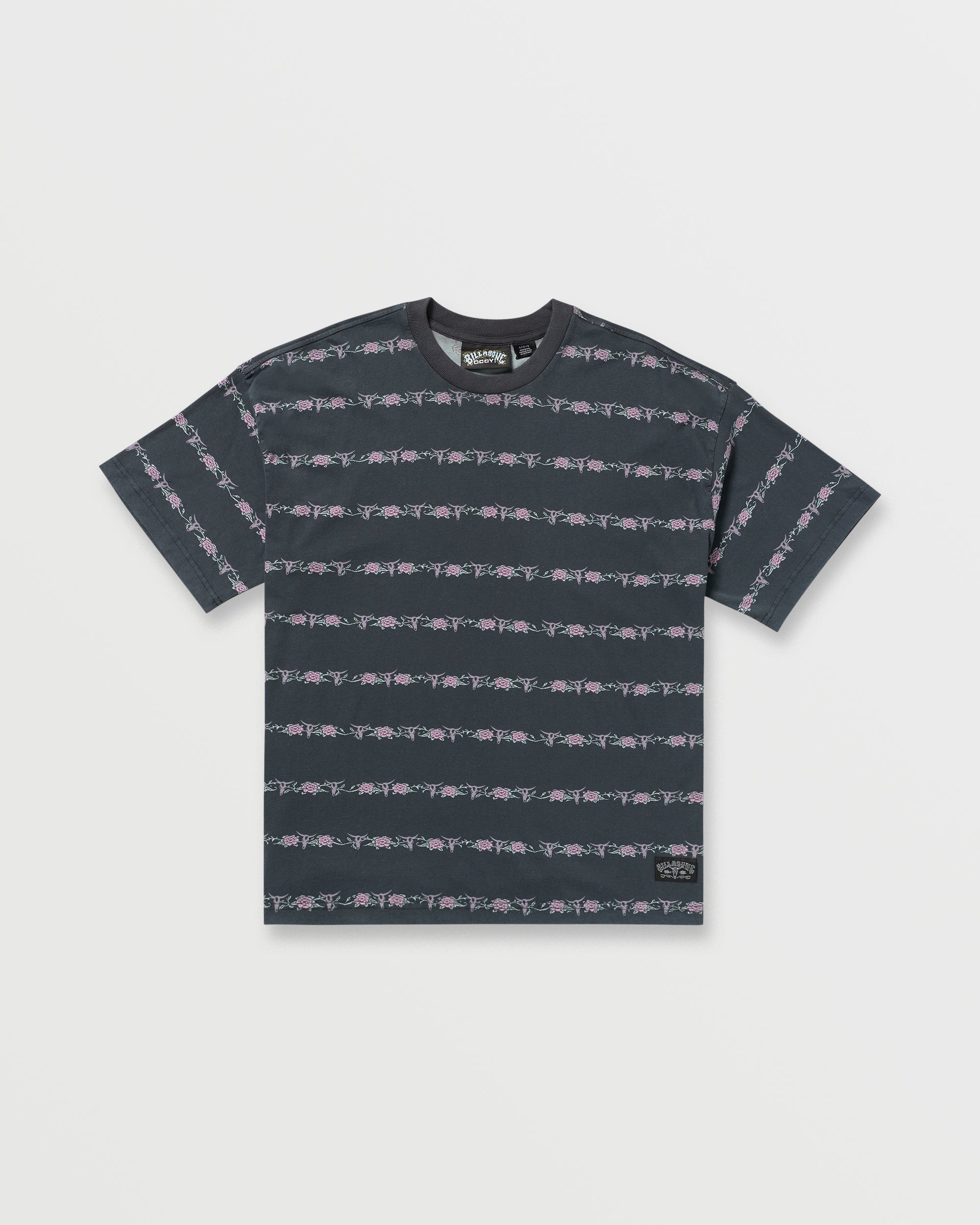 Raging Bull Stripe Tee - Washed Black - Image 6