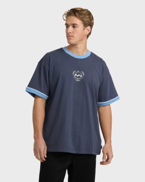 Spec Ringer Short Sleeve T-Shirt - Vintage Navy