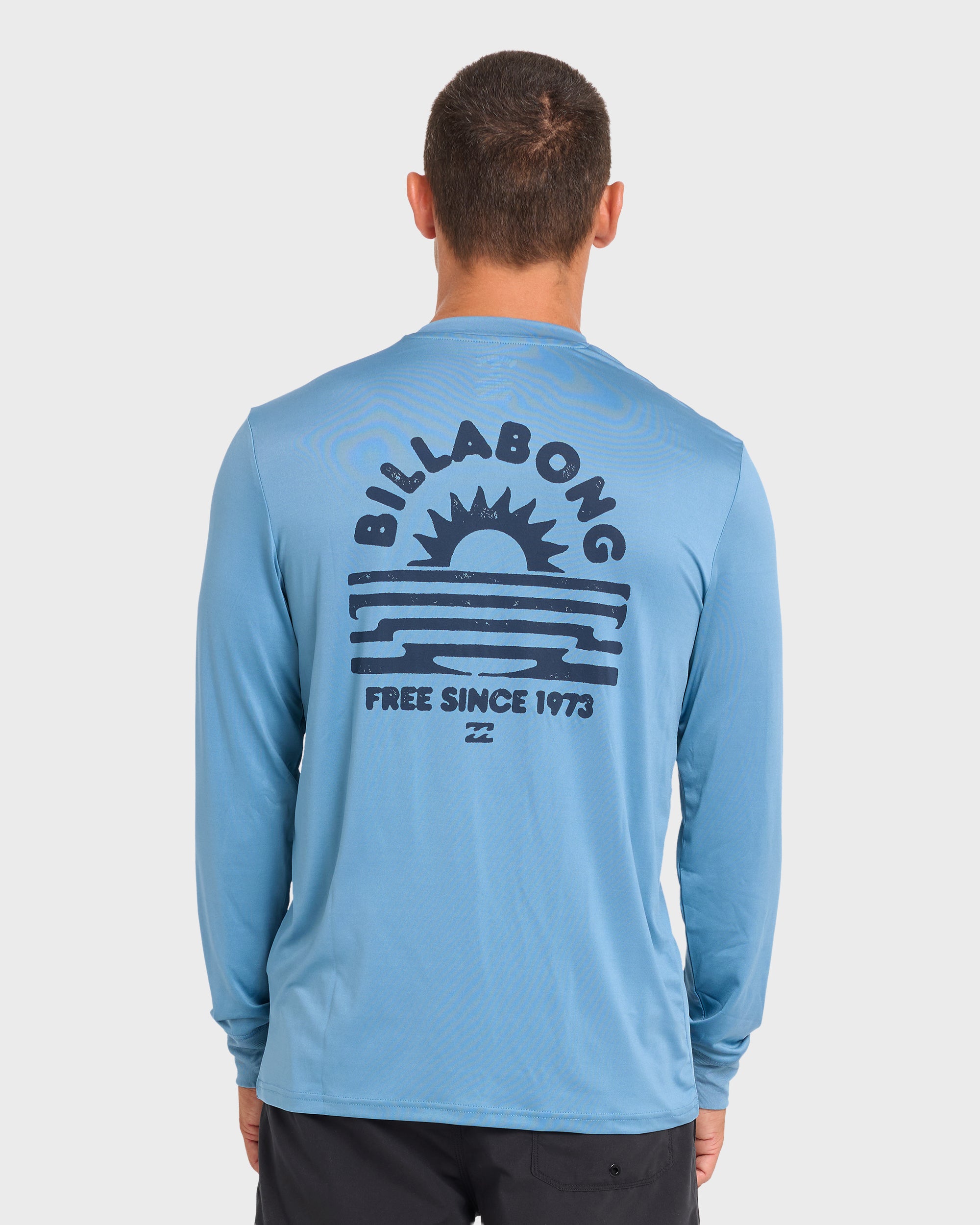 Heel Flip Crew Long Sleeve Rashguard - Vintage Indigo - Image 2