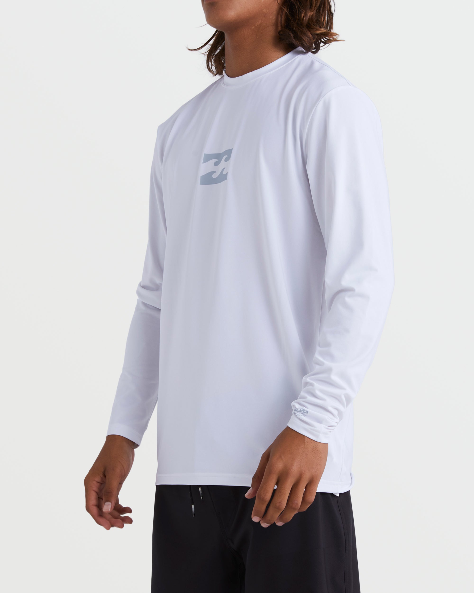 All Day Wave Loose Fit Long Sleeve Surf Tee - White - Image 3