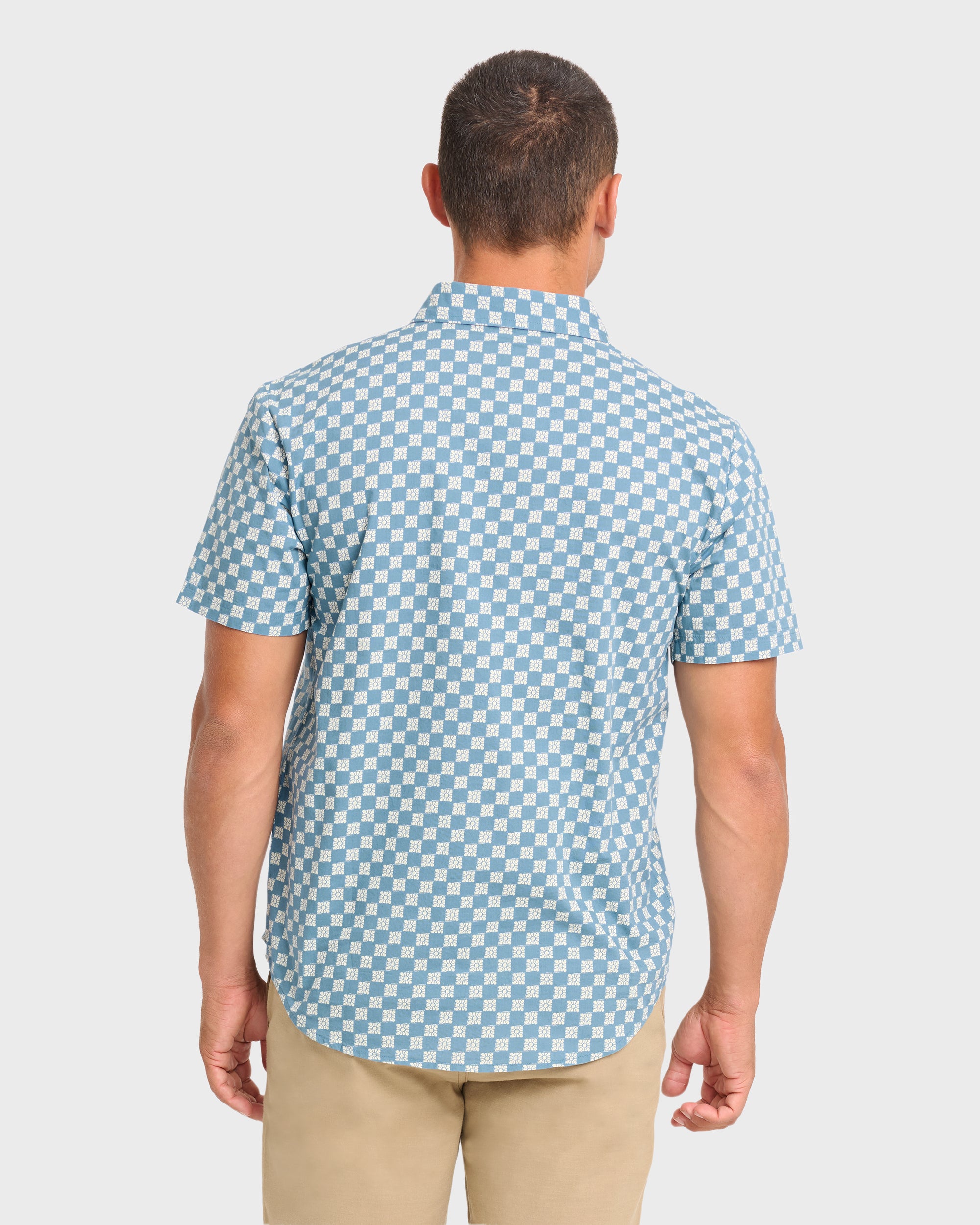 Daisy Check Short Sleeve Shirt - Vintage Indigo - Image 2