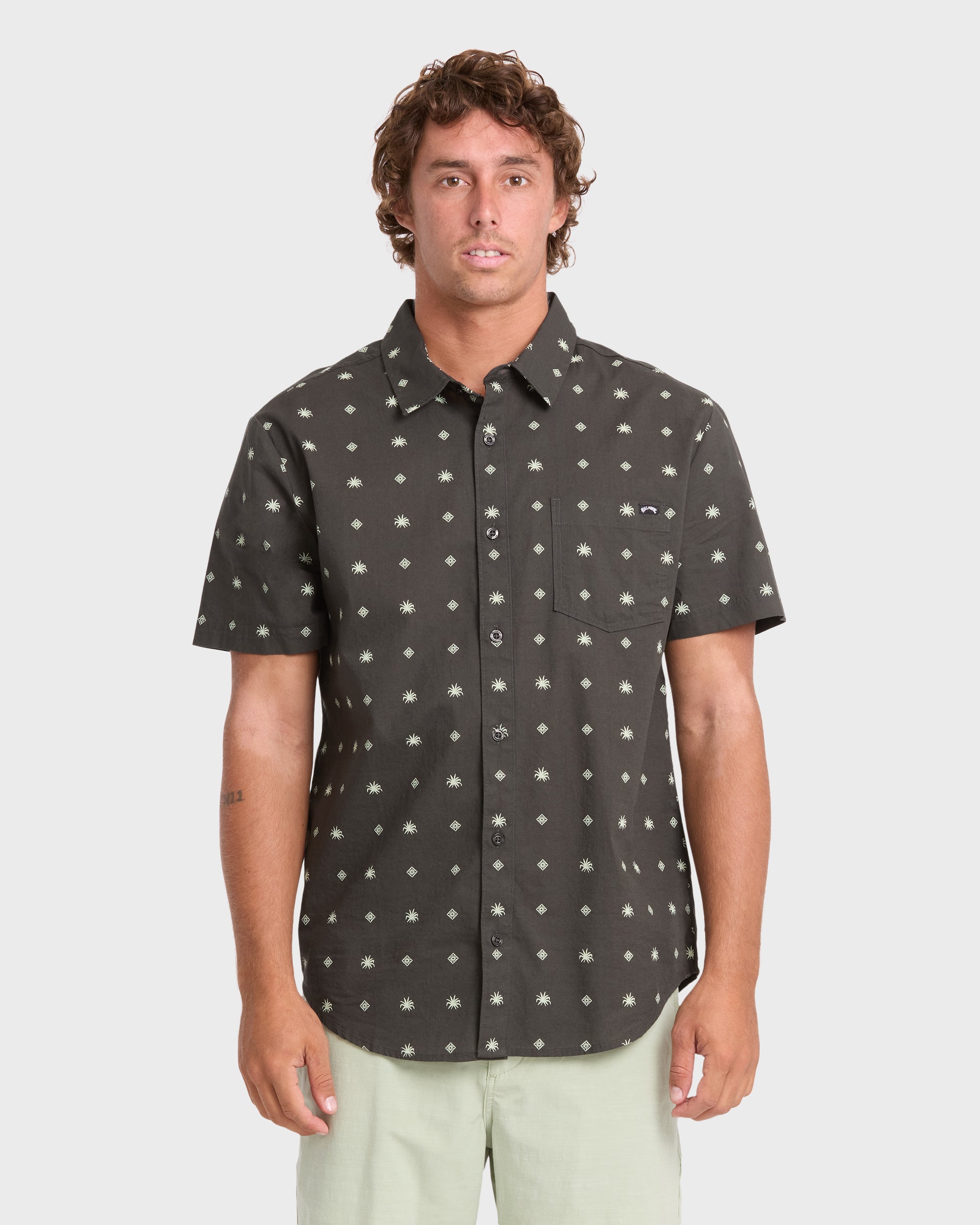 Aloe How Are You Short Sleeve Shirt - Charcoal
