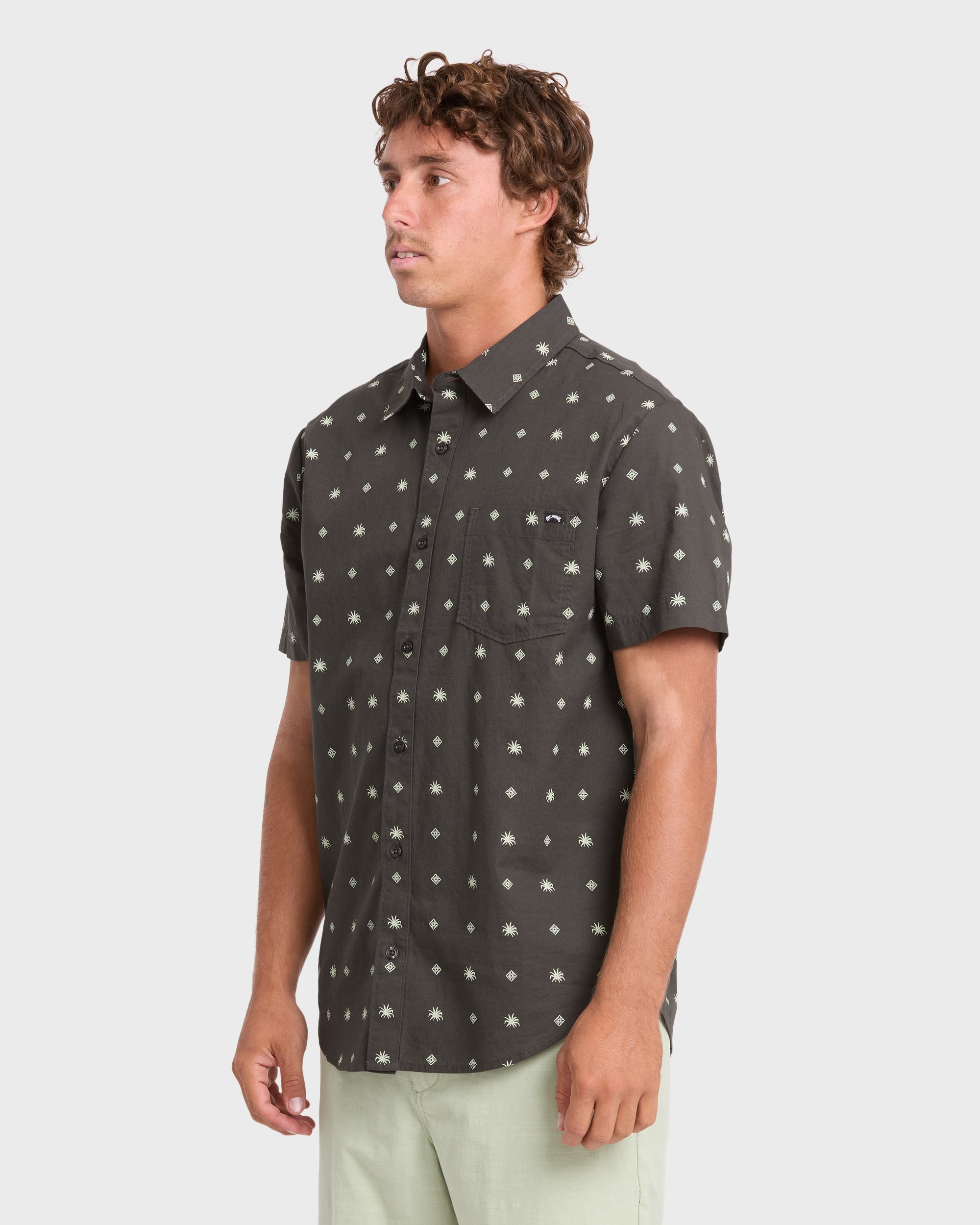 Aloe How Are You Short Sleeve Shirt - Charcoal - Image 3