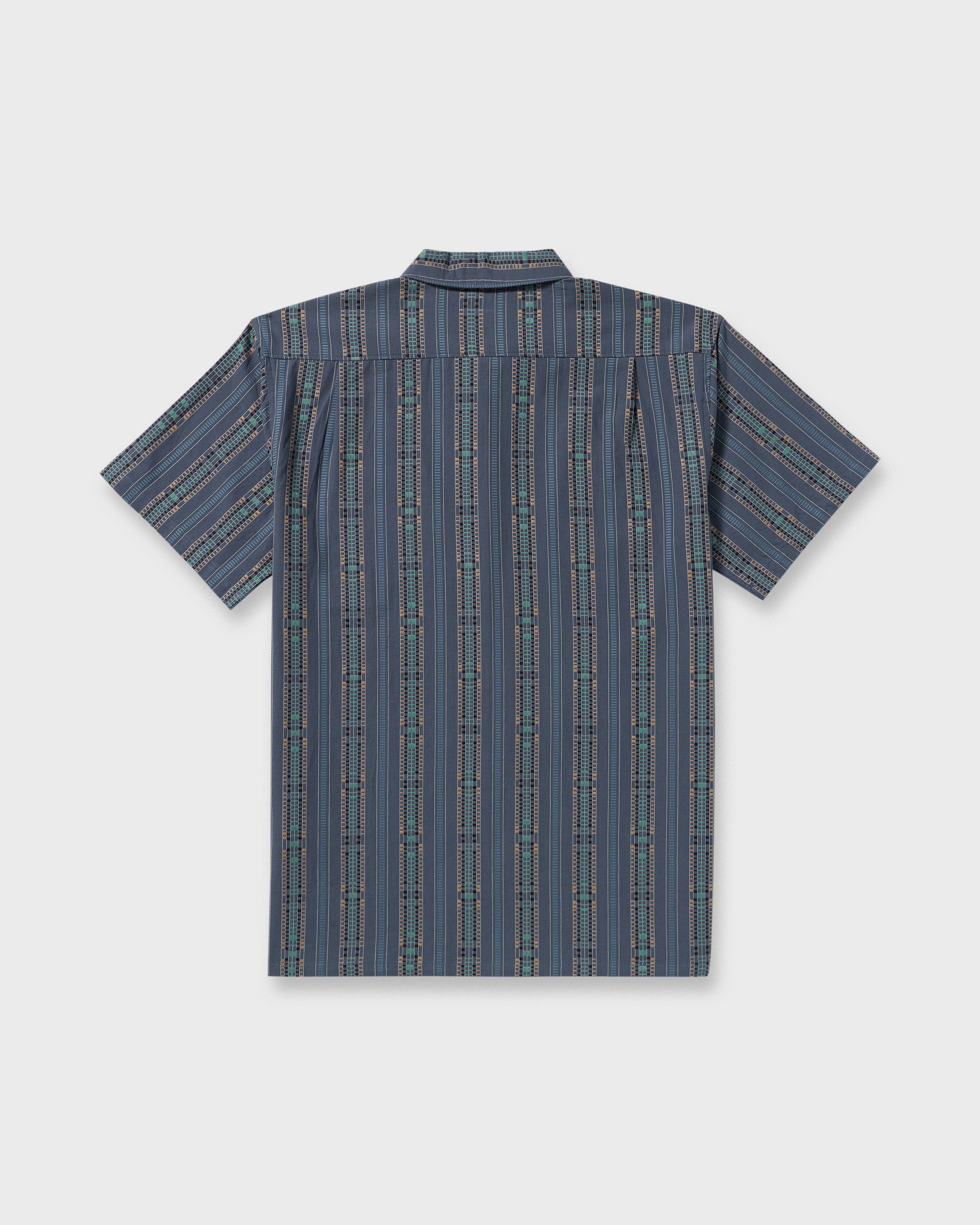 Sundays Jacquard Short Sleeve Shirt - Dark Navy - Image 8