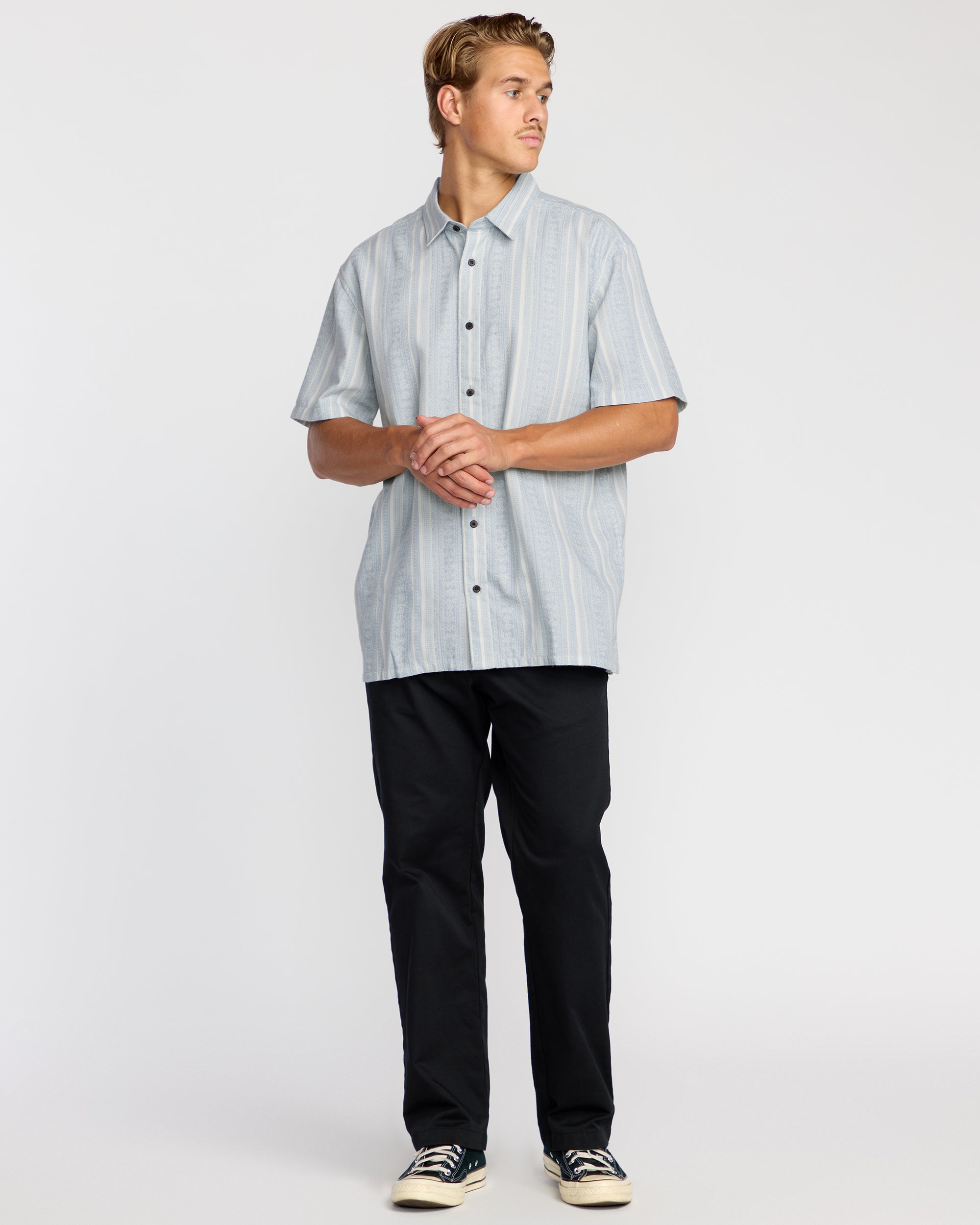 Sunshines Garage Short Sleeve Shirt - Stone Blue - Image 3