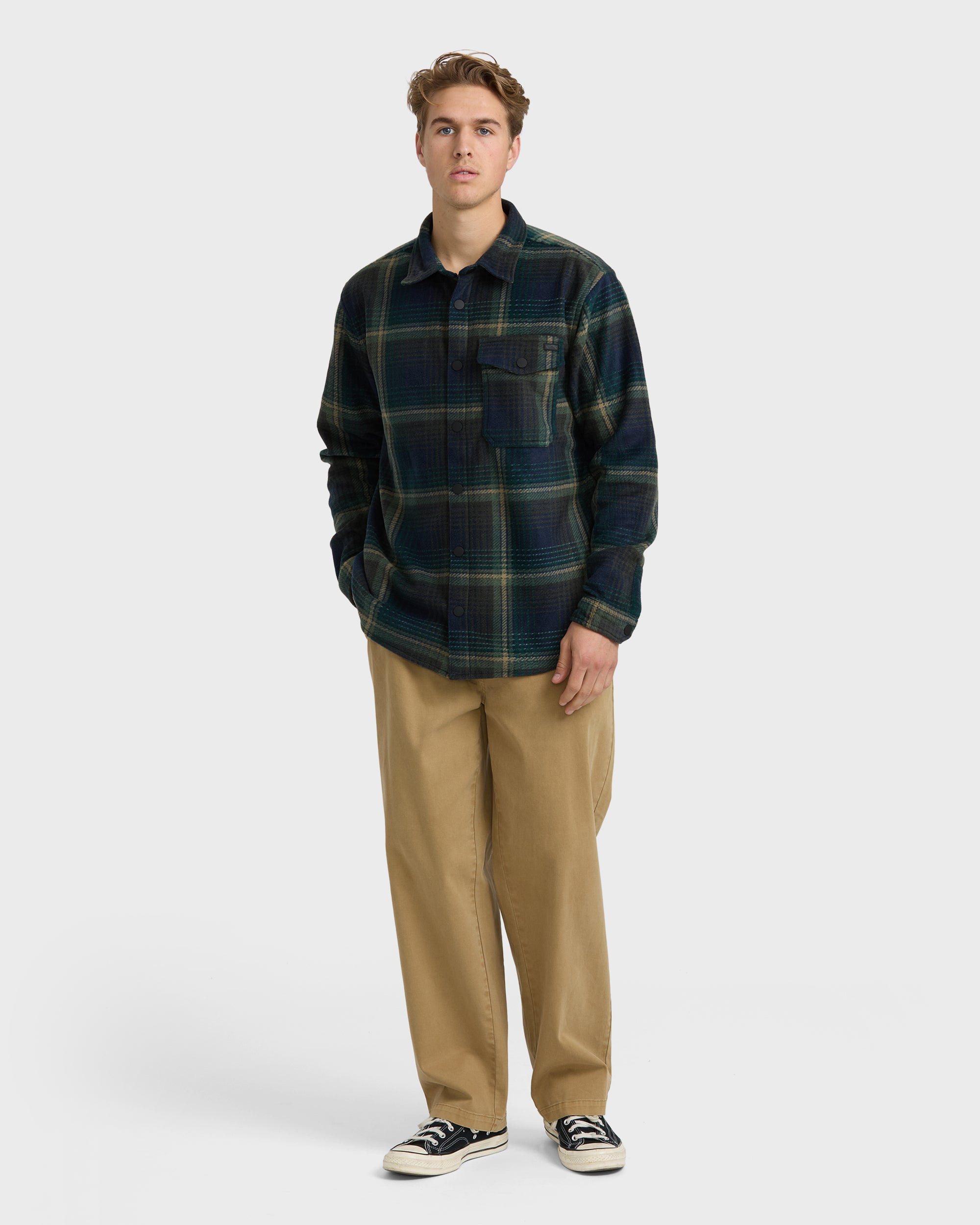 Furnace Long Sleeve Flannel Shirt - Midnight - Image 3