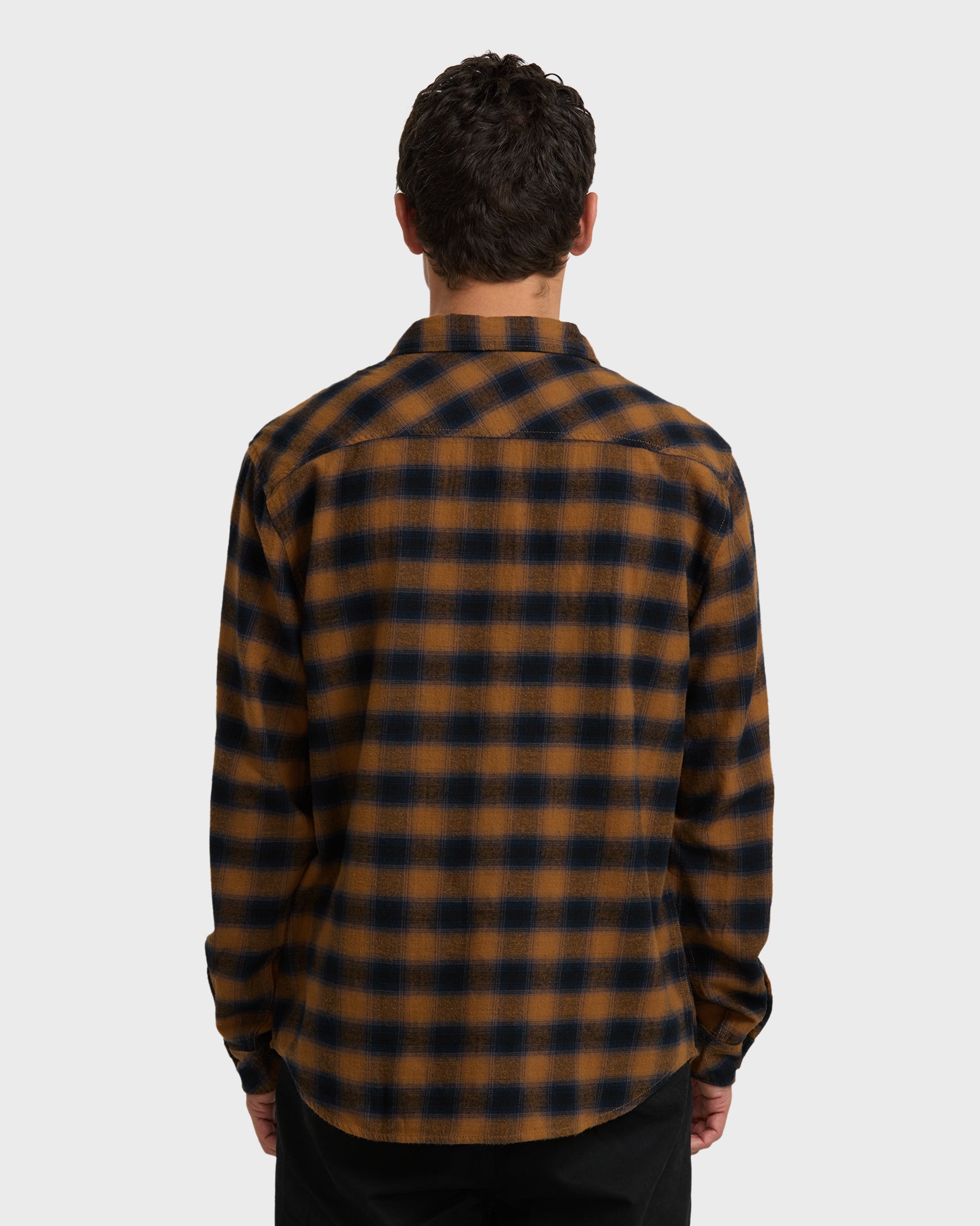 Coastline Long Sleeve Flannel Shirt - Tobacco - Image 5