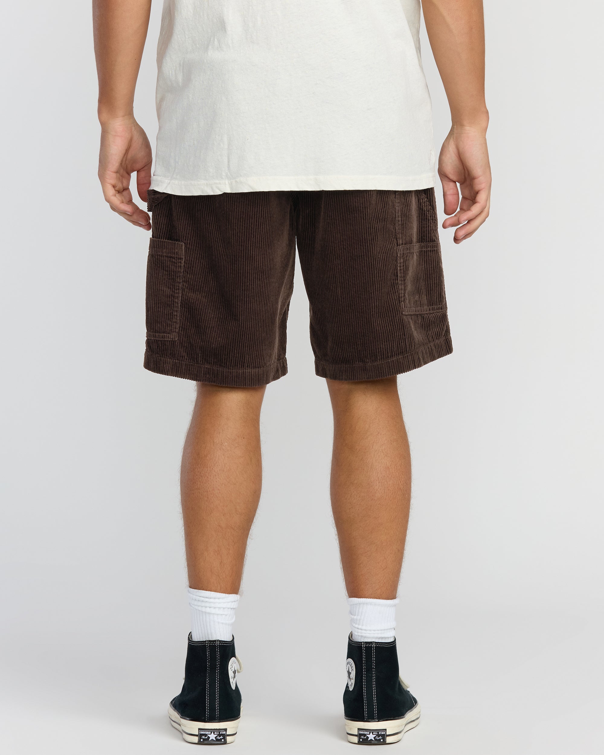 Larry Cord Garage Shorts - Chocolate - Image 2