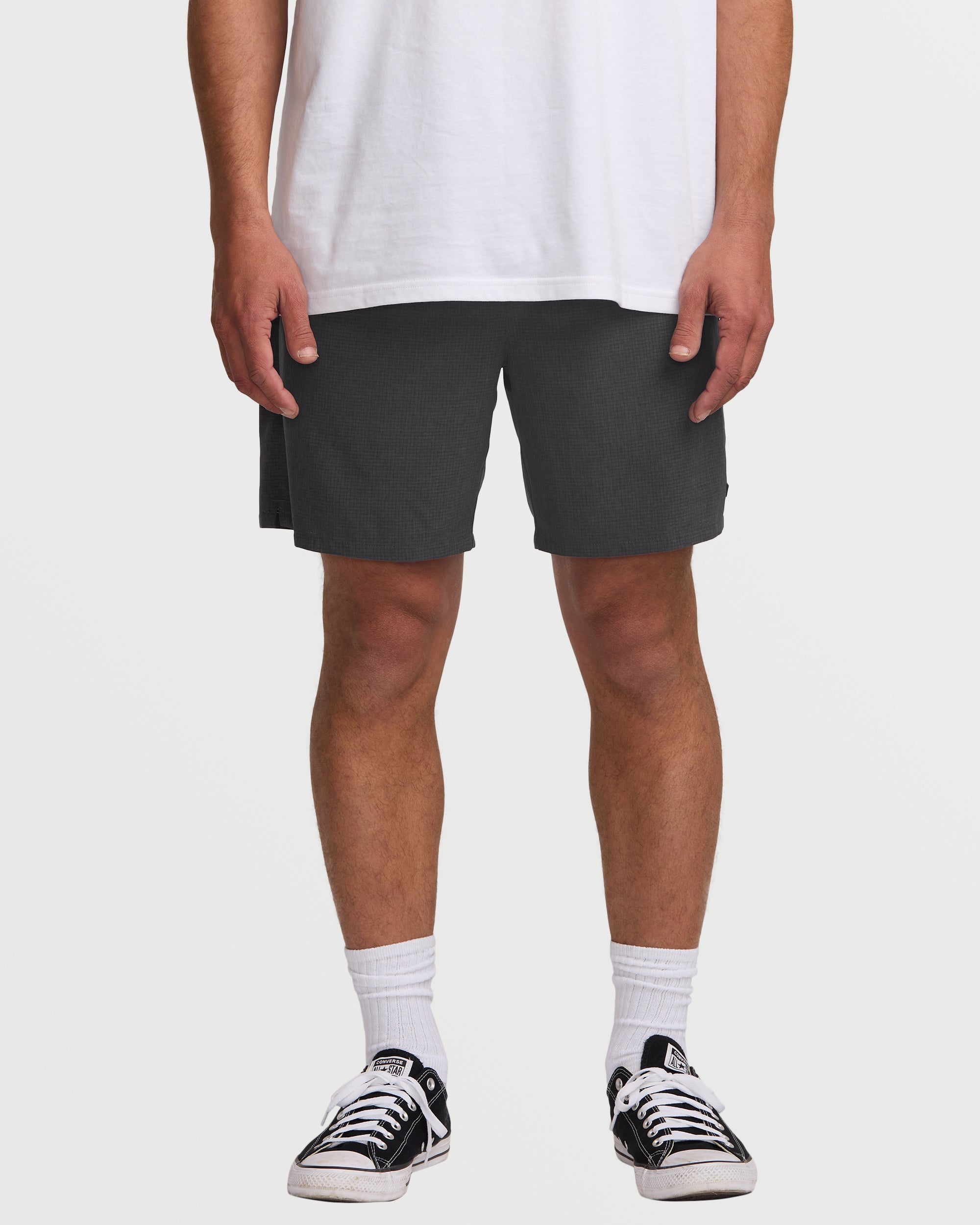 Surftrek Perforated Elastic 17 Hybrid Shorts - Black - Image 2
