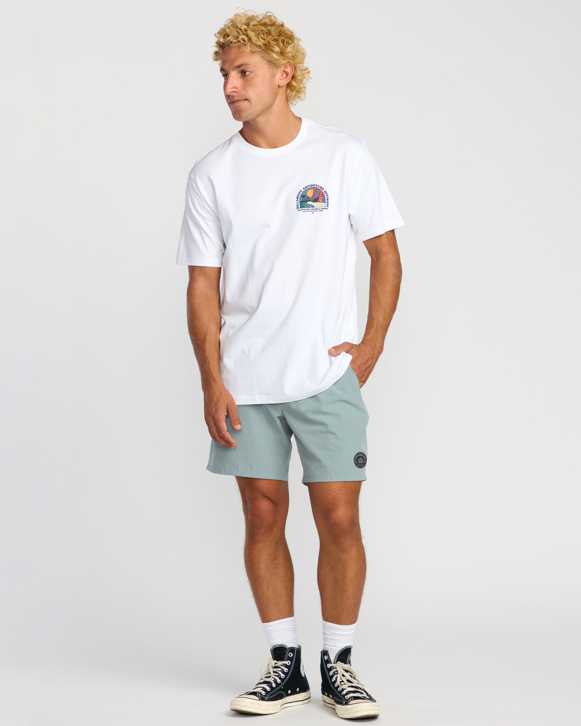 Surftrek Perforated Elastic 17 Hybrid Shorts - Sea Blue - Image 4