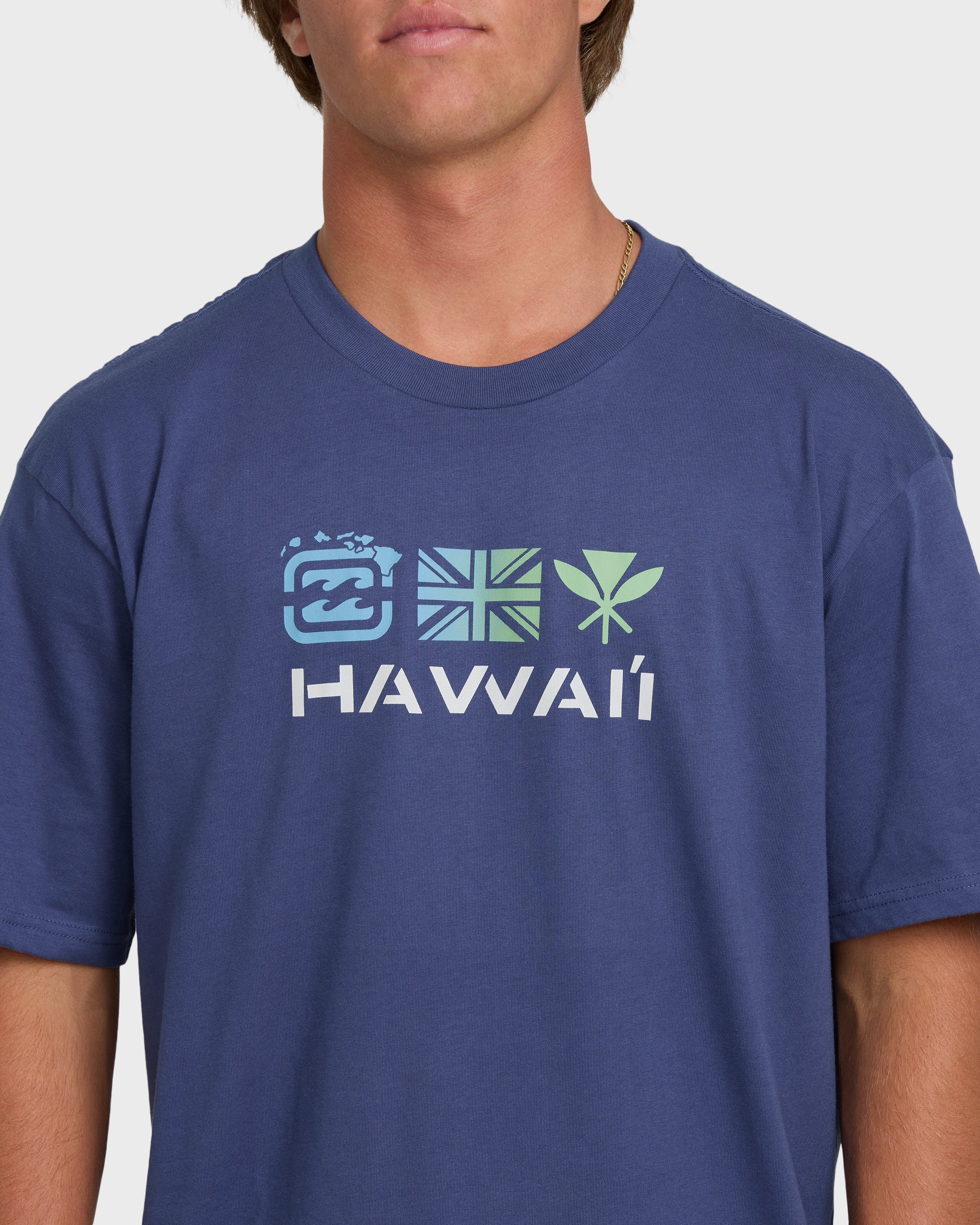 Kahili Hawaii Regular Tee - Washed Blue - Image 5