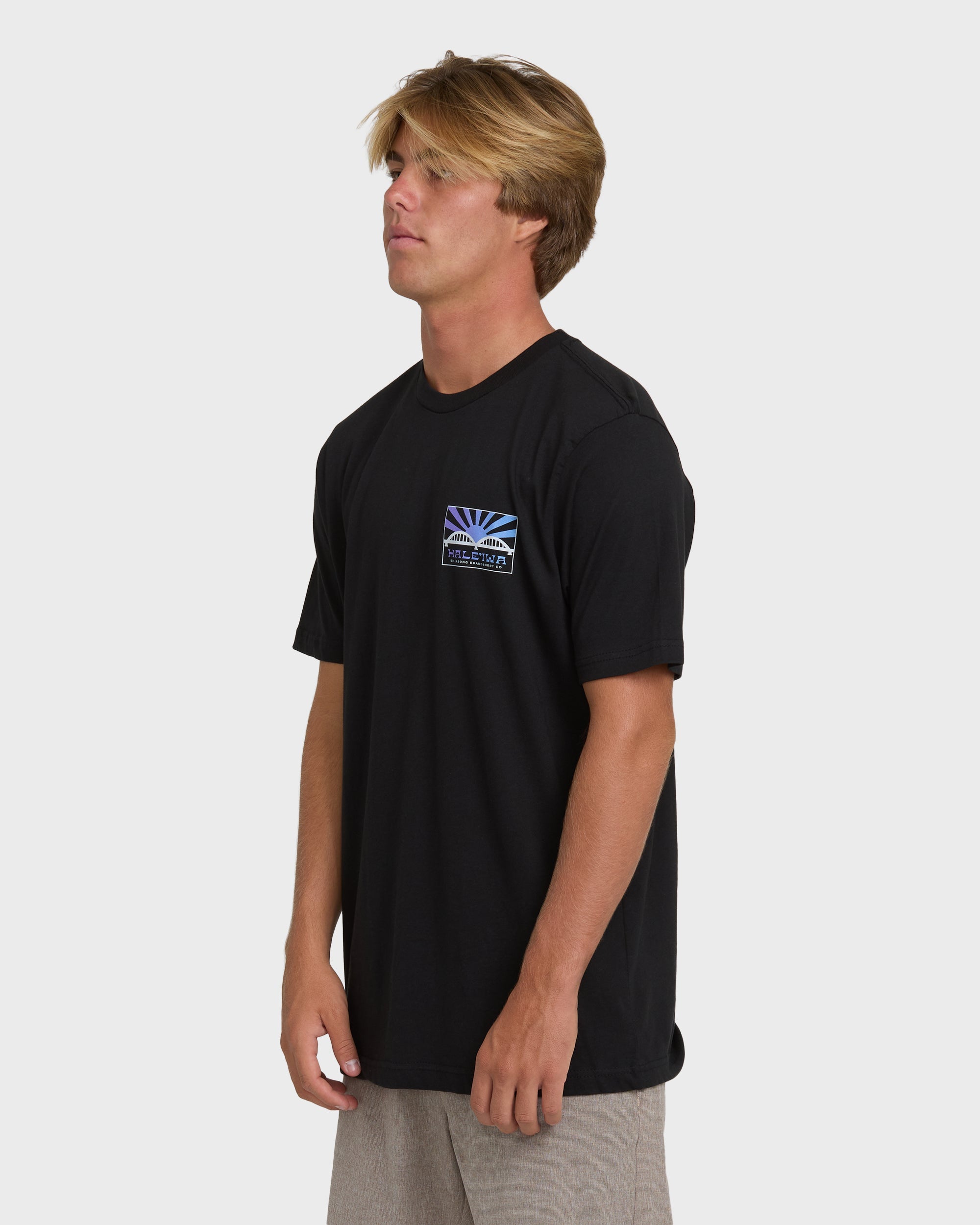 Haleiwa Rising Sun Short Sleeve T-Shirt - Black - Image 4
