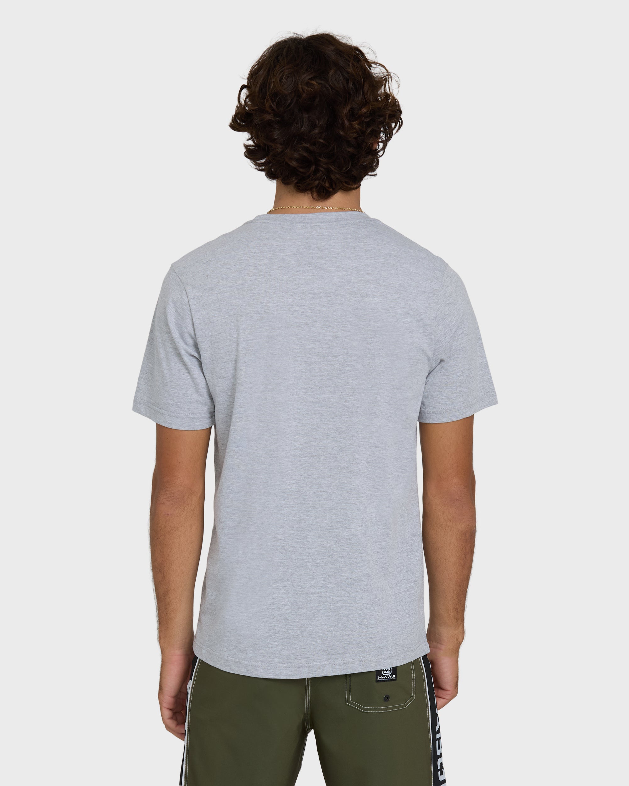 Haleiwa Palm Short Sleeve T-Shirt - Cloud Gray - Image 2