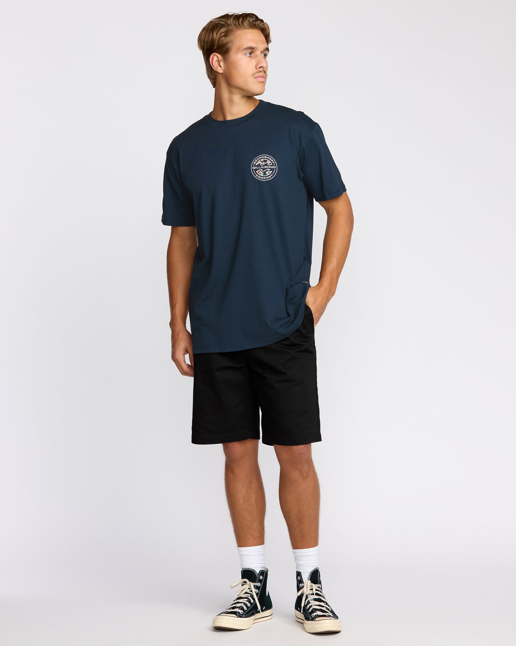 Hollow Premium Short Sleeve T-Shirt - Navy - Image 4