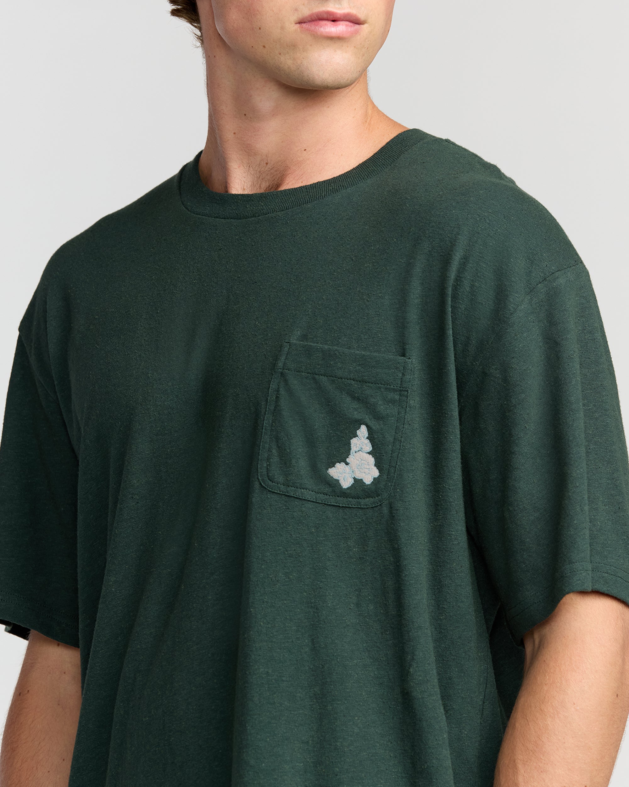 Austin Garage Regular Pocket Short Sleeve T-Shirt - Teal - Image 2