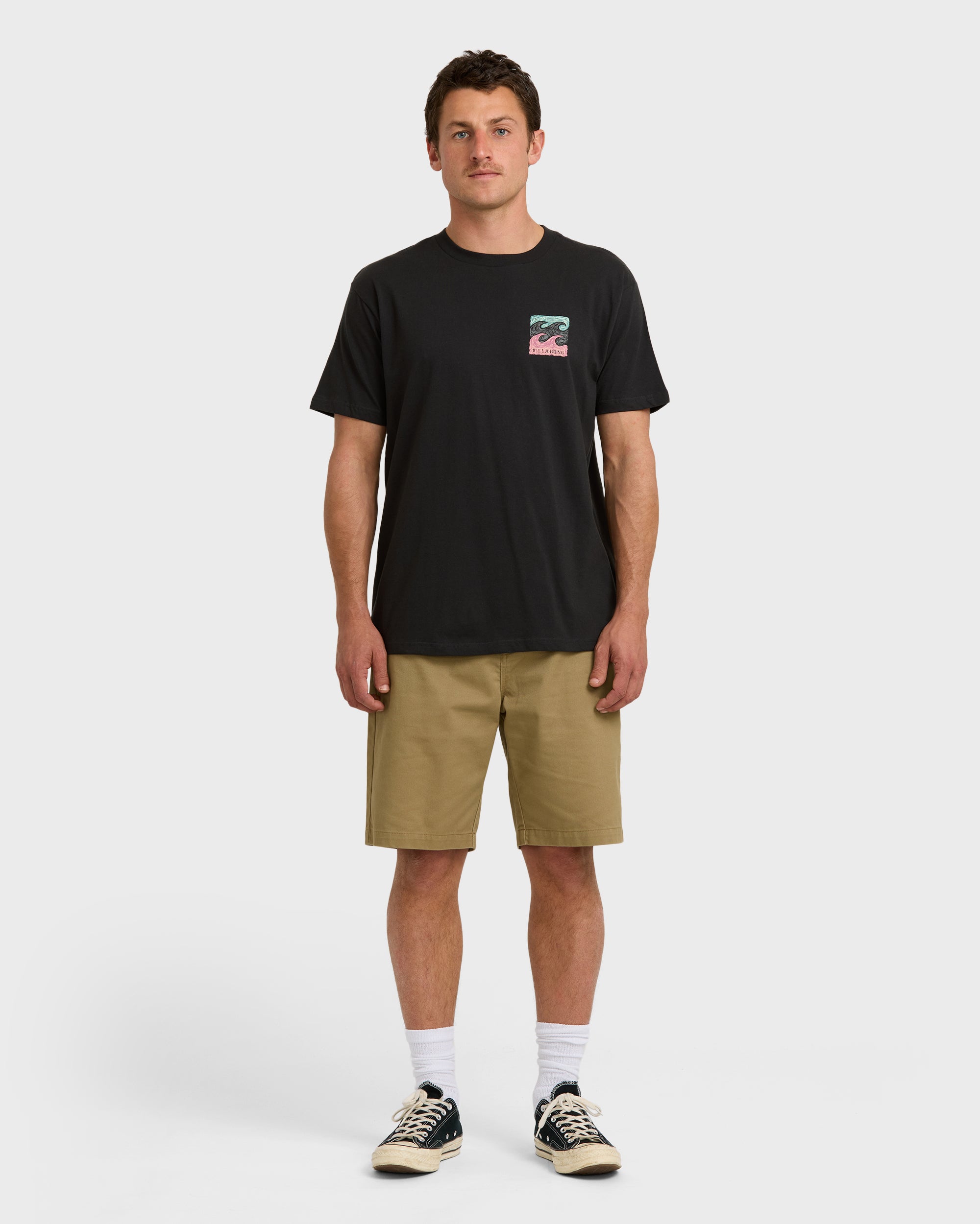 Crayon Wave Premium Short Sleeve T-Shirt - Washed Black - Image 4